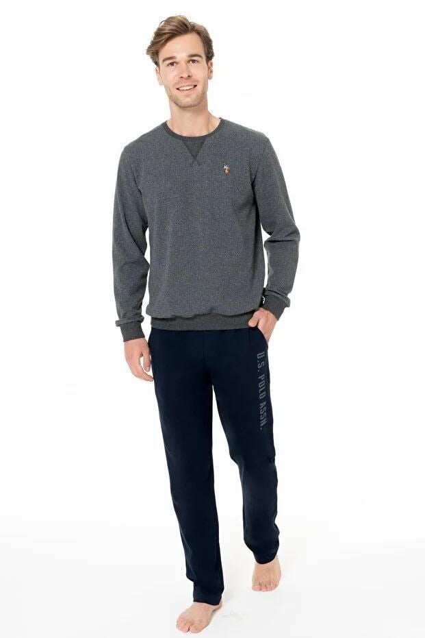 329174Erkek Antrasit Renk Uzun Kollu Bisiklet Yaka Düz Paça Pijama Takımı C3T3N981Pijama TakımıPoloErkek Antrasit Renk Uzun Kollu Bisiklet Yaka Düz Paça Pijama Takımı C3T3N981