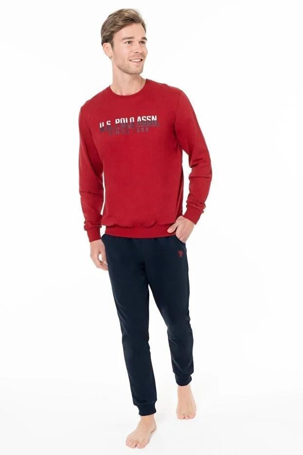 329173Erkek Bordo Renk Uzun Kollu Bisiklet Yaka Lastikli Paça Pijama Takımı C8T2N981Pijama TakımıPoloErkek Bordo Renk Uzun Kollu Bisiklet Yaka Lastikli Paça Pijama Takımı C8T2N981