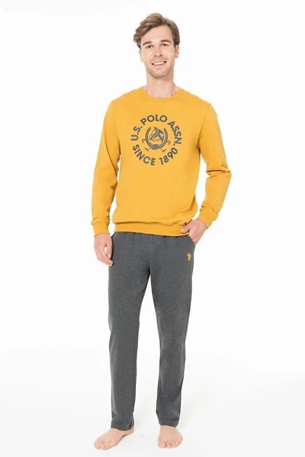 329177Erkek Hardal Renk Uzun Kollu Bisiklet Yaka Düz Paça Pijama Takımı C0T4N981Pijama TakımıPoloErkek Hardal Renk Uzun Kollu Bisiklet Yaka Düz Paça Pijama Takımı C0T4N981