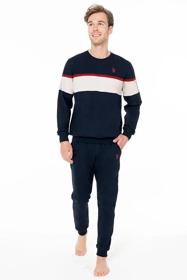 329184Erkek Lacivert Renk Uzun Kollu Bisiklet Yaka Renk Bloklu Lastikli Paça Pijama Takımı C6T3N981Pijama TakımıPoloErkek Lacivert Renk Uzun Kollu Bisiklet Yaka Renk Bloklu Lastikli Paça Pijama Takımı C6T3N981