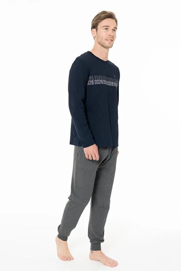 329180Erkek Lacivert Renk Uzun Kollu Bisiklet Yaka Lastikli Paça Pijama Takımı C3T5N981Pijama TakımıPoloErkek Lacivert Renk Uzun Kollu Bisiklet Yaka Lastikli Paça Pijama Takımı C3T5N981
