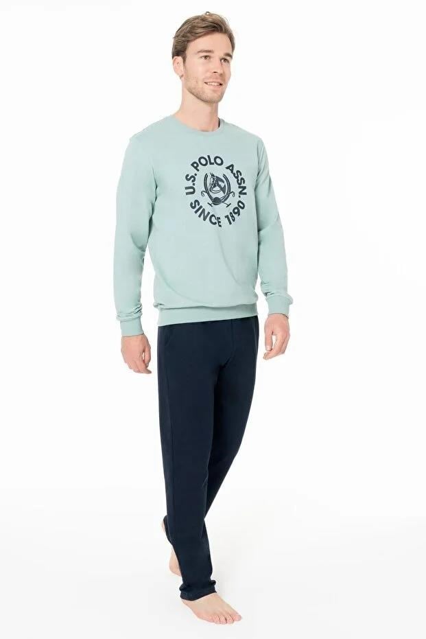 329175Erkek Mint Renk Uzun Kollu Bisiklet Yaka Düz Paça Pijama Takımı C0T4N981Pijama TakımıPoloErkek Mint Renk Uzun Kollu Bisiklet Yaka Düz Paça Pijama Takımı C0T4N981