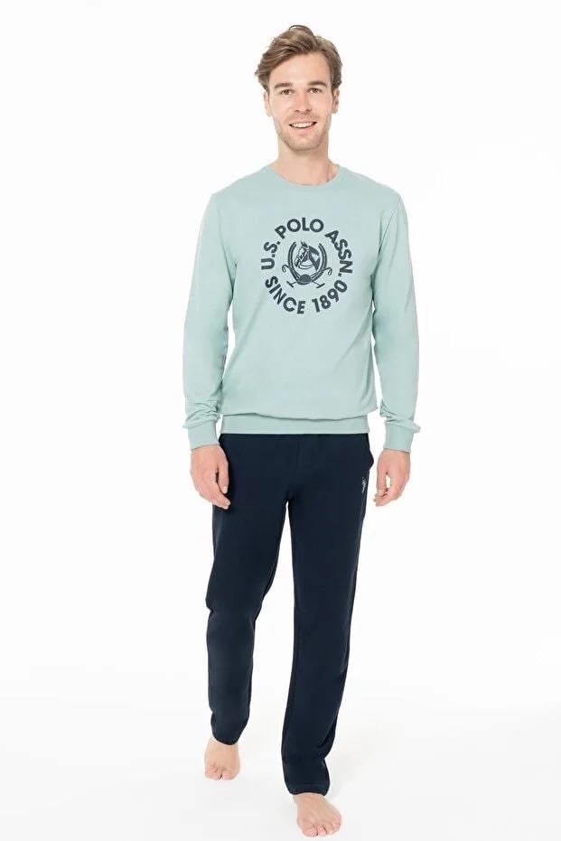 329175Erkek Mint Renk Uzun Kollu Bisiklet Yaka Düz Paça Pijama Takımı C0T4N981Pijama TakımıPoloErkek Mint Renk Uzun Kollu Bisiklet Yaka Düz Paça Pijama Takımı C0T4N981
