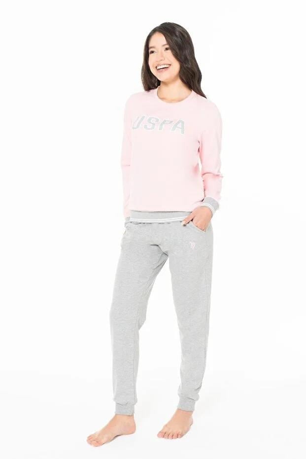 329187Kadın Pembe Renk Uzun Kollu Bisiklet Yaka Lastikli Paça Pijama Takımı C7T1N102Uzun Kol PijamaPoloKadın Pembe Renk Uzun Kollu Bisiklet Yaka Lastikli Paça Pijama Takımı C7T1N102