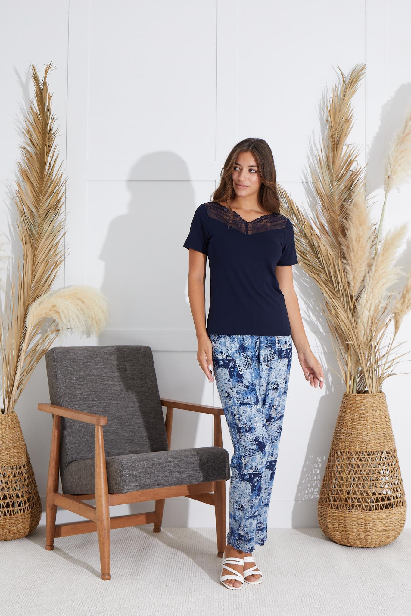 318590Kadın Dantelli Kısa Kol Lacivert Pijama Takım C1T5N551cotonhause.com.tr Online Alışveriş - Sezon İndirimlerini KeşfetKadın Dantelli Kısa Kol Lacivert Pijama Takım C1T5N551Kısa Kol / Askılı PijamaSevimKadın Dantelli Kısa Kol Lacivert Pijama Takım C1T5N551