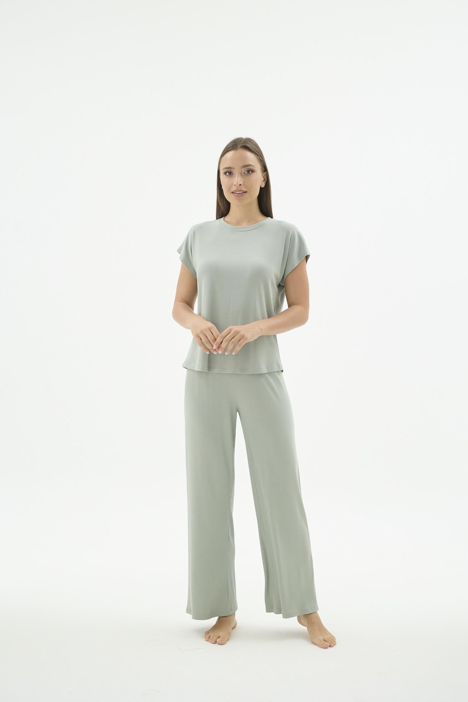 332662Kadın Kaşkorse Kısa Kollu Yeşil Pijama Takım C3T0N571Kısa Kol / Askılı PijamaSevimKadın Kaşkorse Kısa Kollu Yeşil Pijama Takım C3T0N571