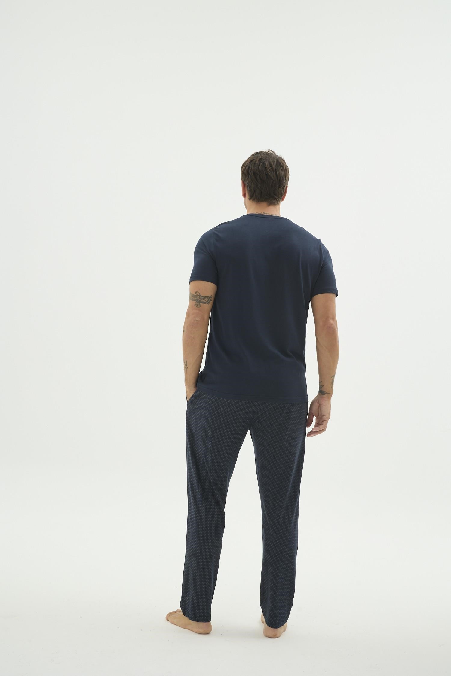 332700Erkek Düğmeli Yaka Kısa Kol Lacivert Pijama Takımı C8T6N69Pijama TakımıSevimErkek Düğmeli Yaka Kısa Kol Lacivert Pijama Takımı C8T6N69
