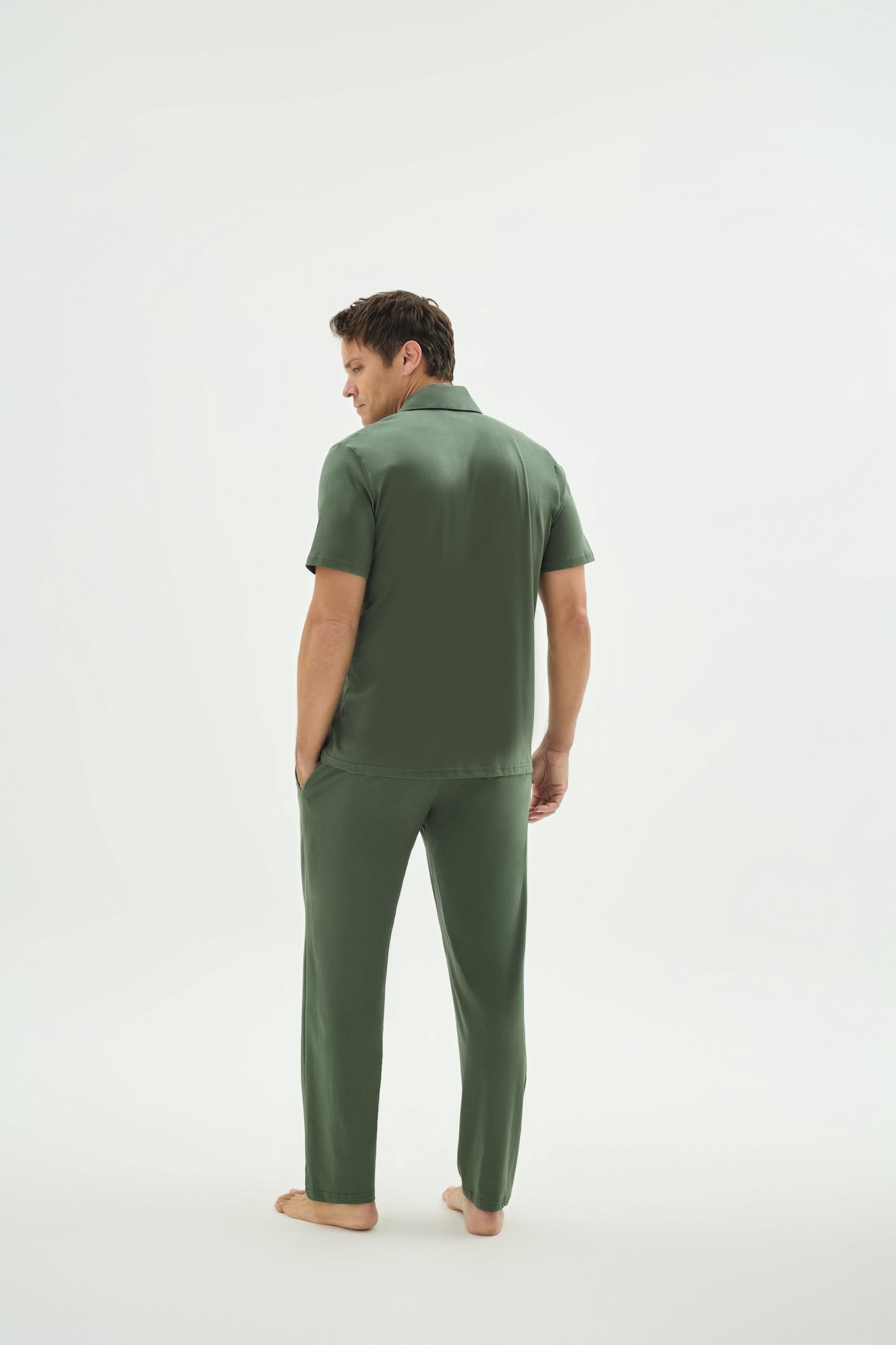 332899Erkek Kısa Kol Önden Düğmeli Yeşil Pijama Takımı C6T7N69Pijama TakımıSevimErkek Kısa Kol Önden Düğmeli Yeşil Pijama Takımı C6T7N69