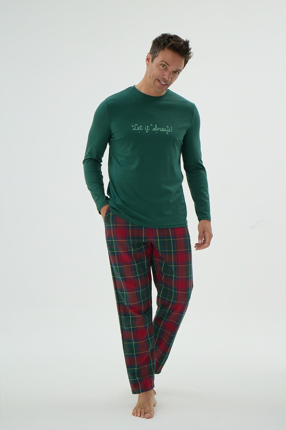 328692Erkek Uzun Kol Ekose Alt Koyu Yeşil Pijama Takımı C7T4N69Pijama TakımıSevimErkek Uzun Kol Ekose Alt Koyu Yeşil Pijama Takımı C7T4N69