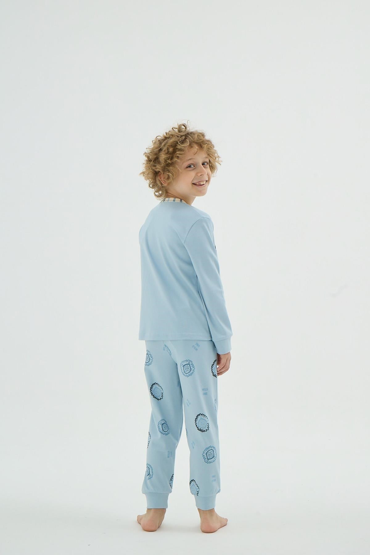 328667Erkek Çocuk Baskılı Desenli Uzun Kollu Pijama Takımı C6T1N98PijamaSevimErkek Çocuk Baskılı Desenli Uzun Kollu Pijama Takımı C6T1N98