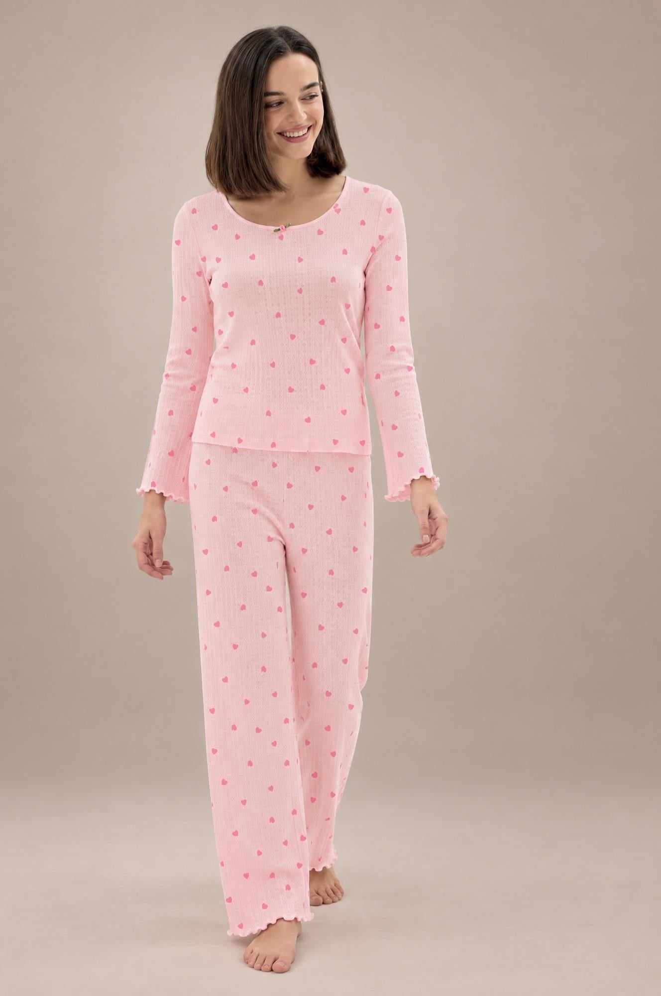 334296Kadın Uzun Kol Kalpli Pembe %100 Pamuk Pijama Takımı C8T3N771Kadın Uzun Kol Kalpli Pembe %100 Pamuk Pijama TakımıUzun Kol PijamaSevimKadın Uzun Kol Kalpli Pembe %100 Pamuk Pijama Takımı C8T3N771
