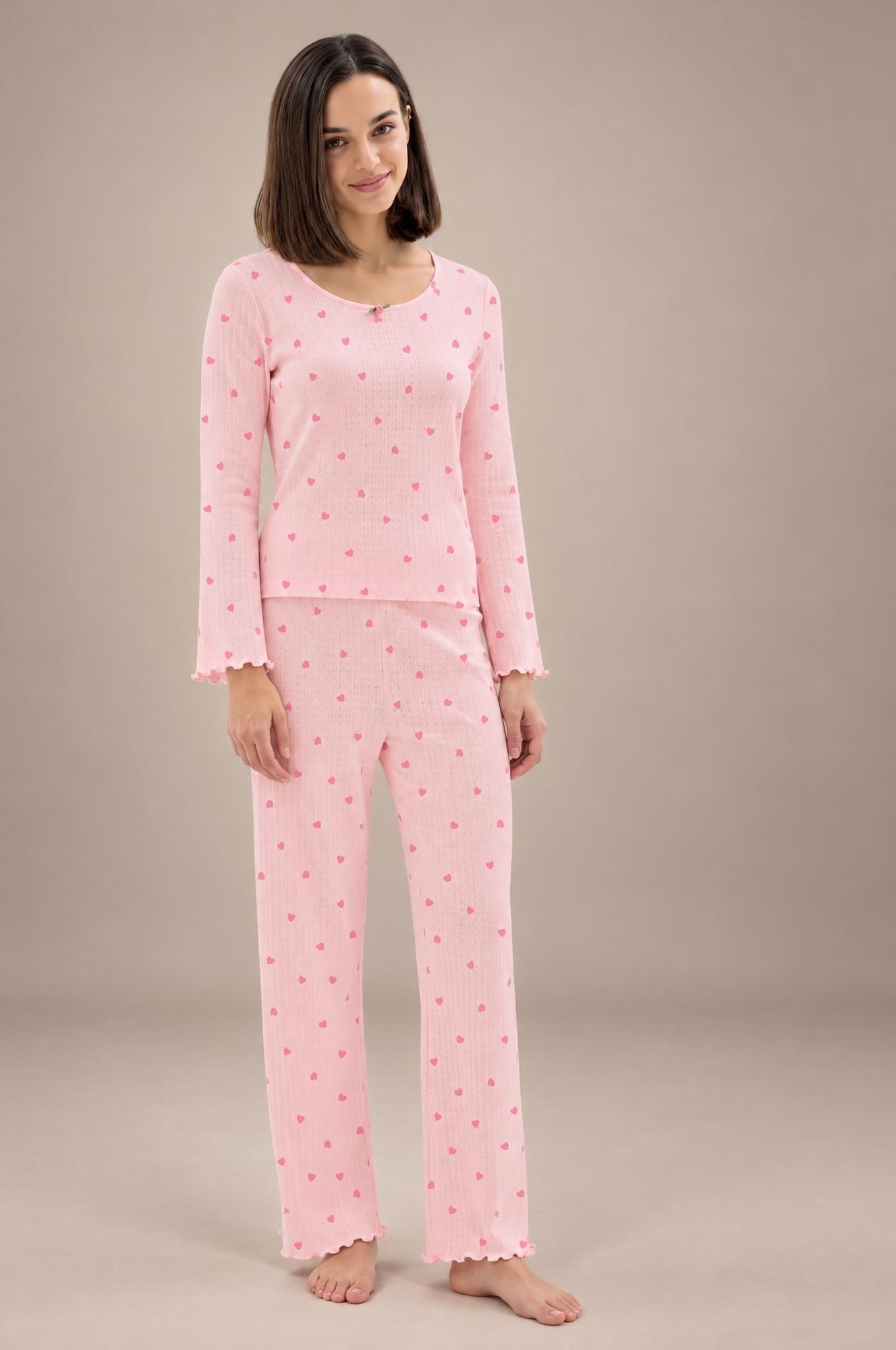 334296Kadın Uzun Kol Kalpli Pembe %100 Pamuk Pijama Takımı C8T3N771Kadın Uzun Kol Kalpli Pembe %100 Pamuk Pijama TakımıUzun Kol PijamaSevimKadın Uzun Kol Kalpli Pembe %100 Pamuk Pijama Takımı C8T3N771