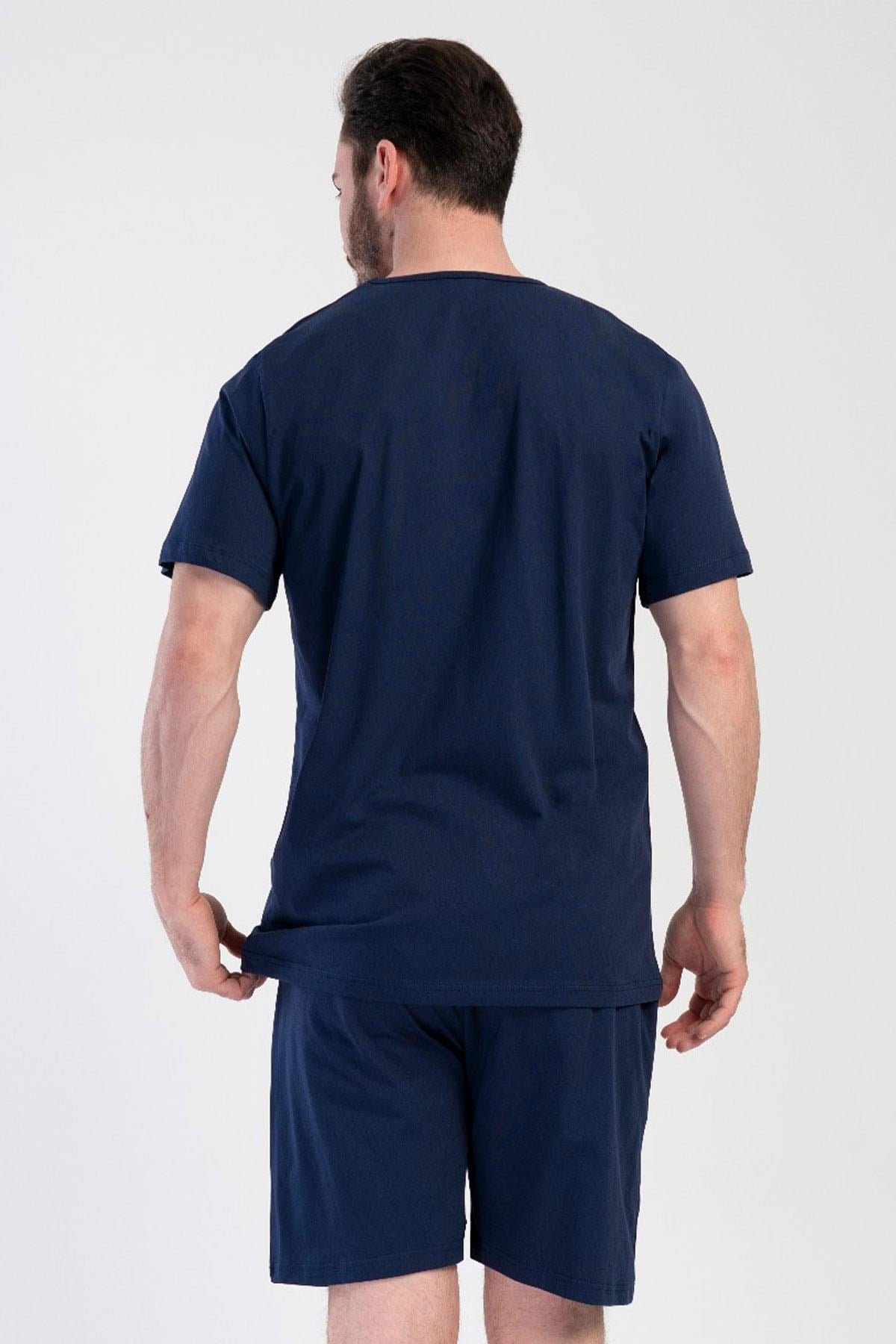 330862Erkek Büyük Beden V Yaka Kısa Kol Şortlu Lacivert Penye Pijama Takımı C8T3N0104Pijama TakımıVienettaErkek Büyük Beden V Yaka Kısa Kol Şortlu Lacivert Penye Pijama Takımı C8T3N0104