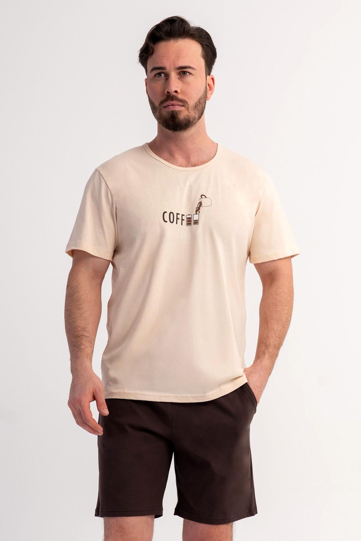 333088Erkek Büyük Beden Kısa Kol Şortlu Bej Pijama Takım C2T1N1106Pijama TakımıVienettaErkek Büyük Beden Kısa Kol Şortlu Bej Pijama Takım C2T1N1106