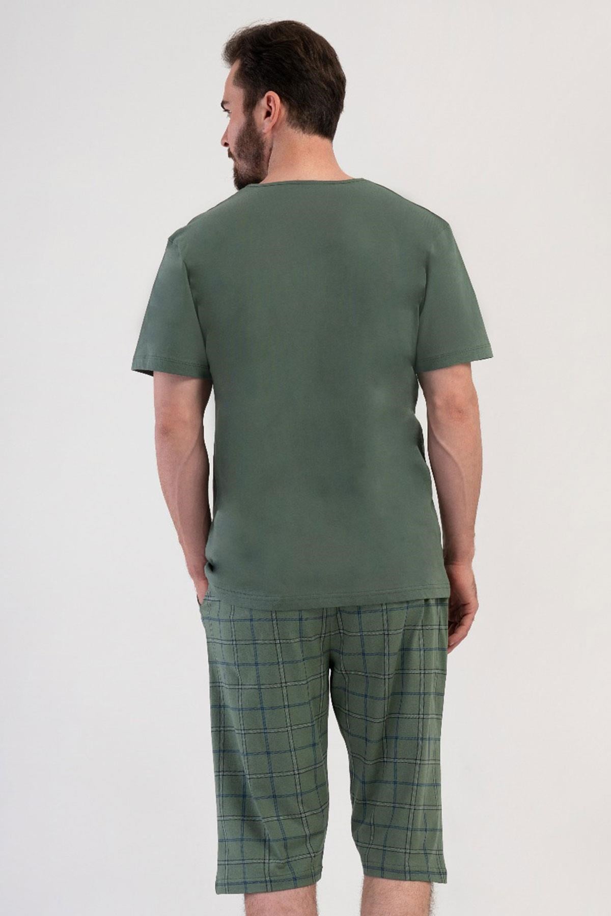 330889Erkek Kısa Kol Haki Kapri Pijama Takımı C7T4N2804Pijama TakımıVienettaErkek Kısa Kol Haki Kapri Pijama Takımı C7T4N2804