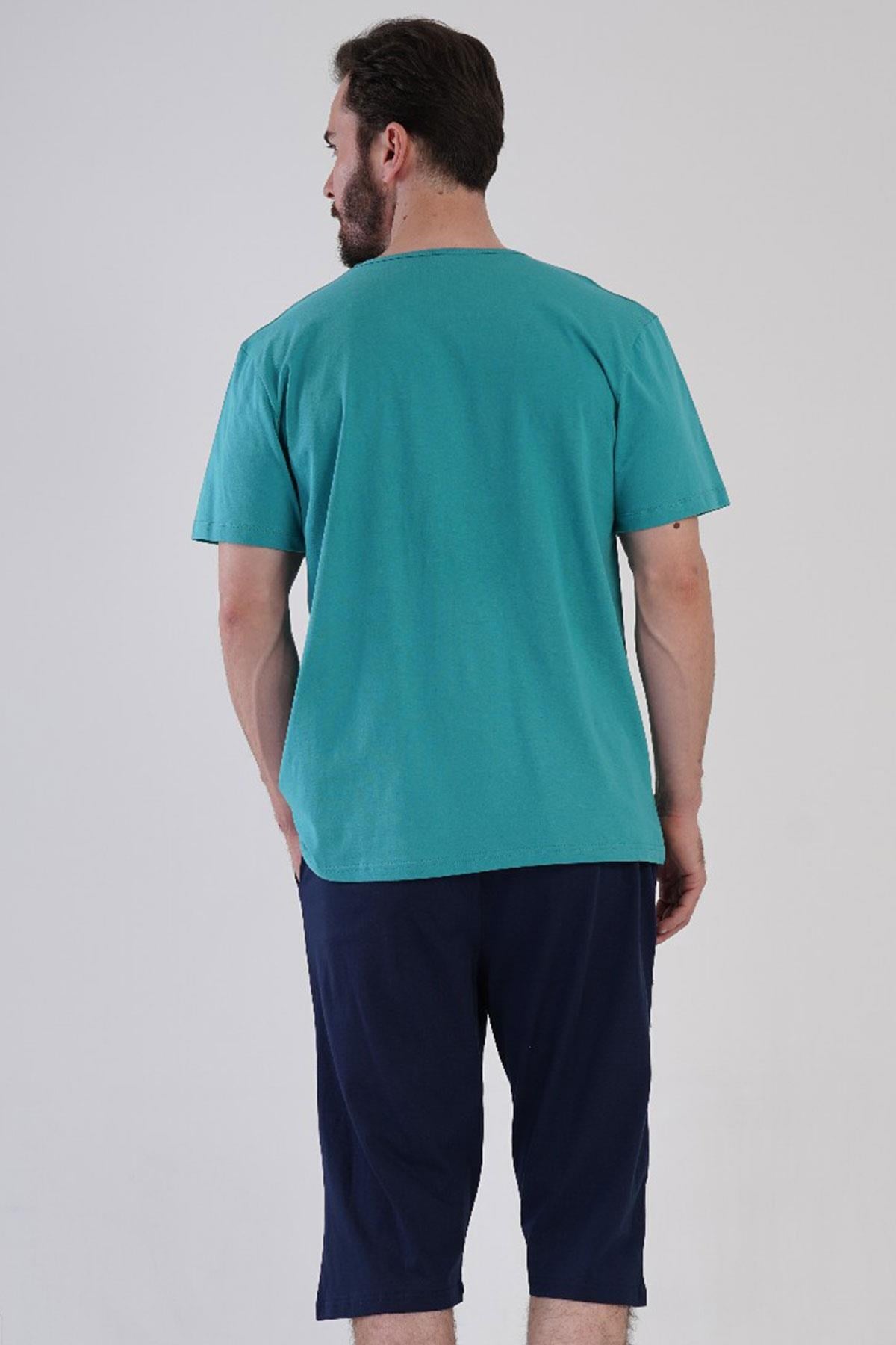 330891Erkek Kısa Kol Kapri %100 Pamuk Silver Pine Pijama Takımı C5T2N4804Pijama TakımıVienettaErkek Kısa Kol Kapri %100 Pamuk Silver Pine Pijama Takımı C5T2N4804