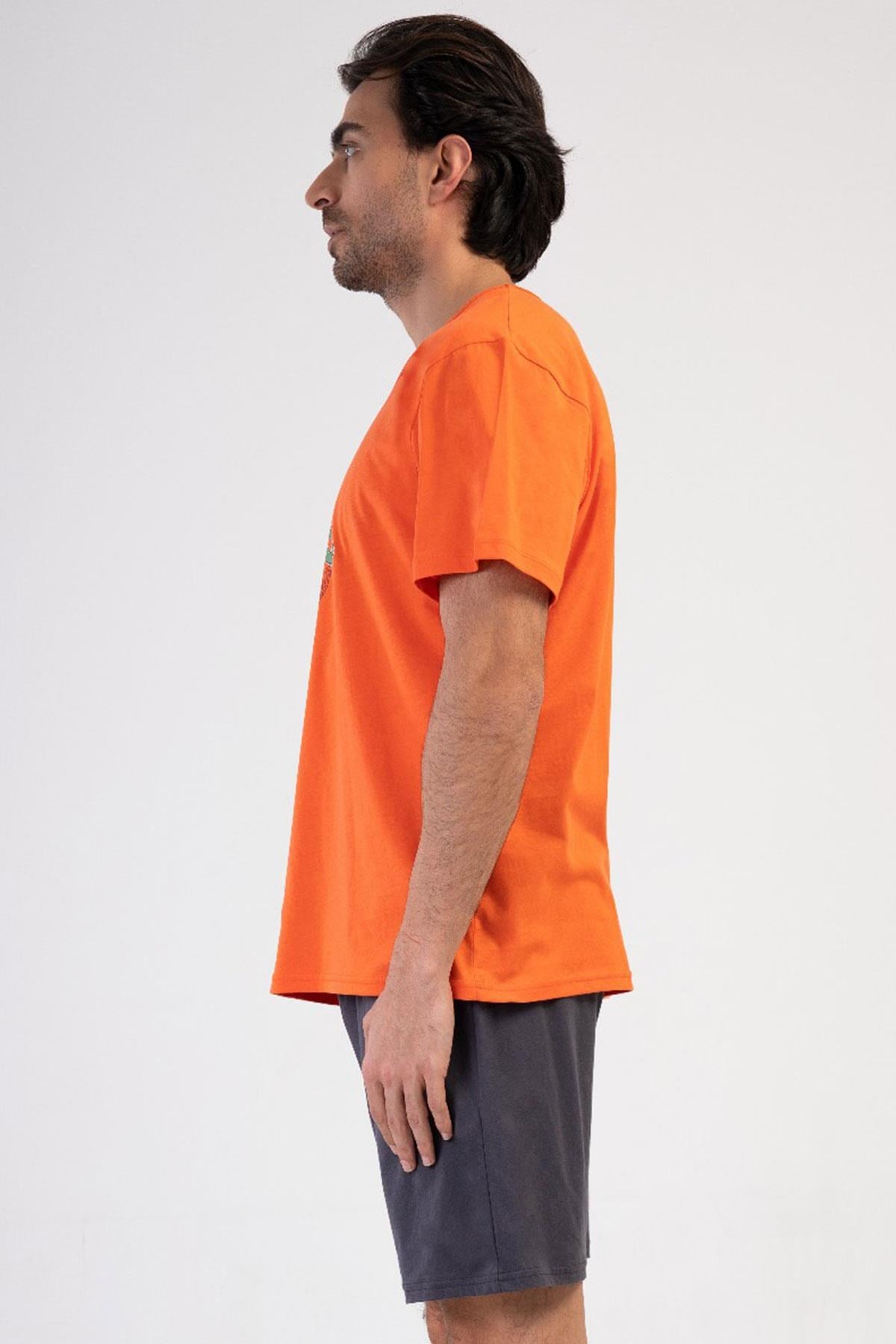 330894Erkek Kısa Kol Salmon Baskılı %100 Pamuk Şortlu Pijama Takımı C5T7N1904Pijama TakımıVienettaErkek Kısa Kol Salmon Baskılı %100 Pamuk Şortlu Pijama Takımı C5T7N1904