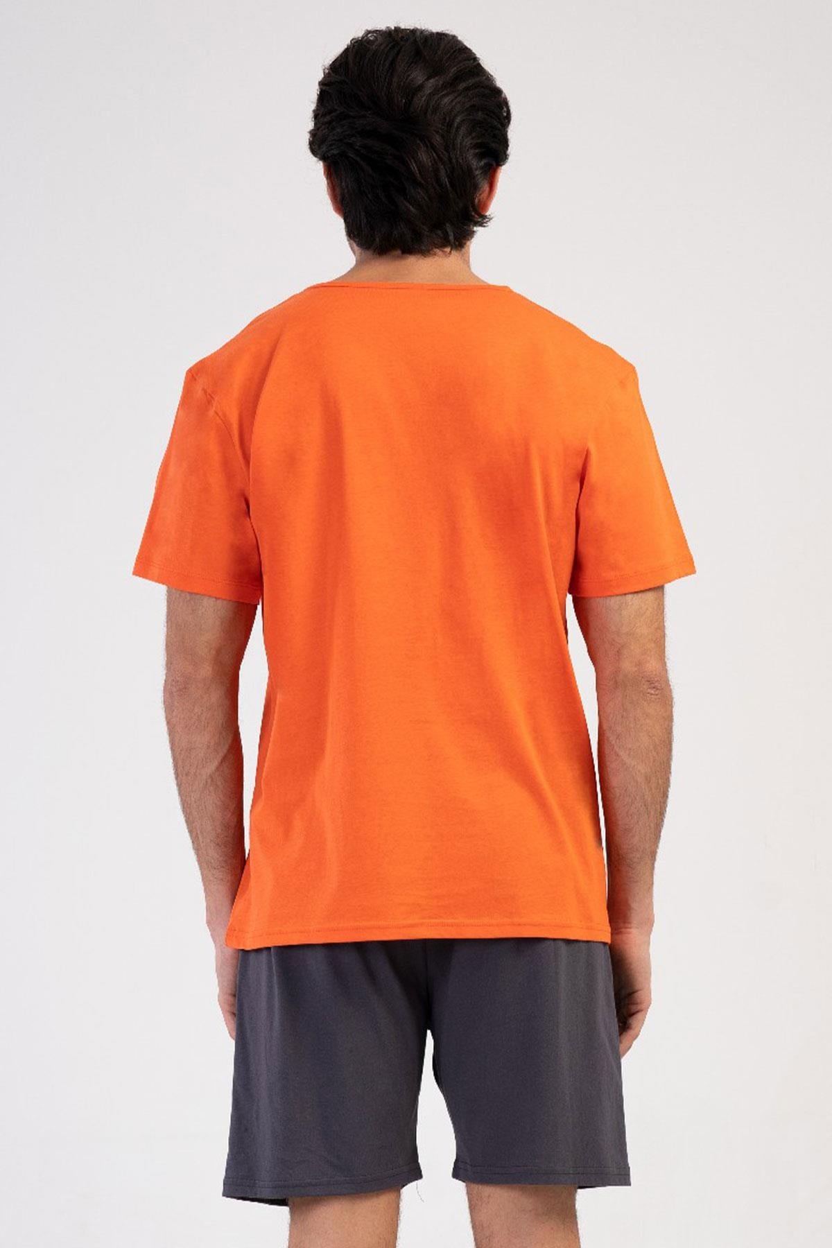330894Erkek Kısa Kol Salmon Baskılı %100 Pamuk Şortlu Pijama Takımı C5T7N1904Pijama TakımıVienettaErkek Kısa Kol Salmon Baskılı %100 Pamuk Şortlu Pijama Takımı C5T7N1904