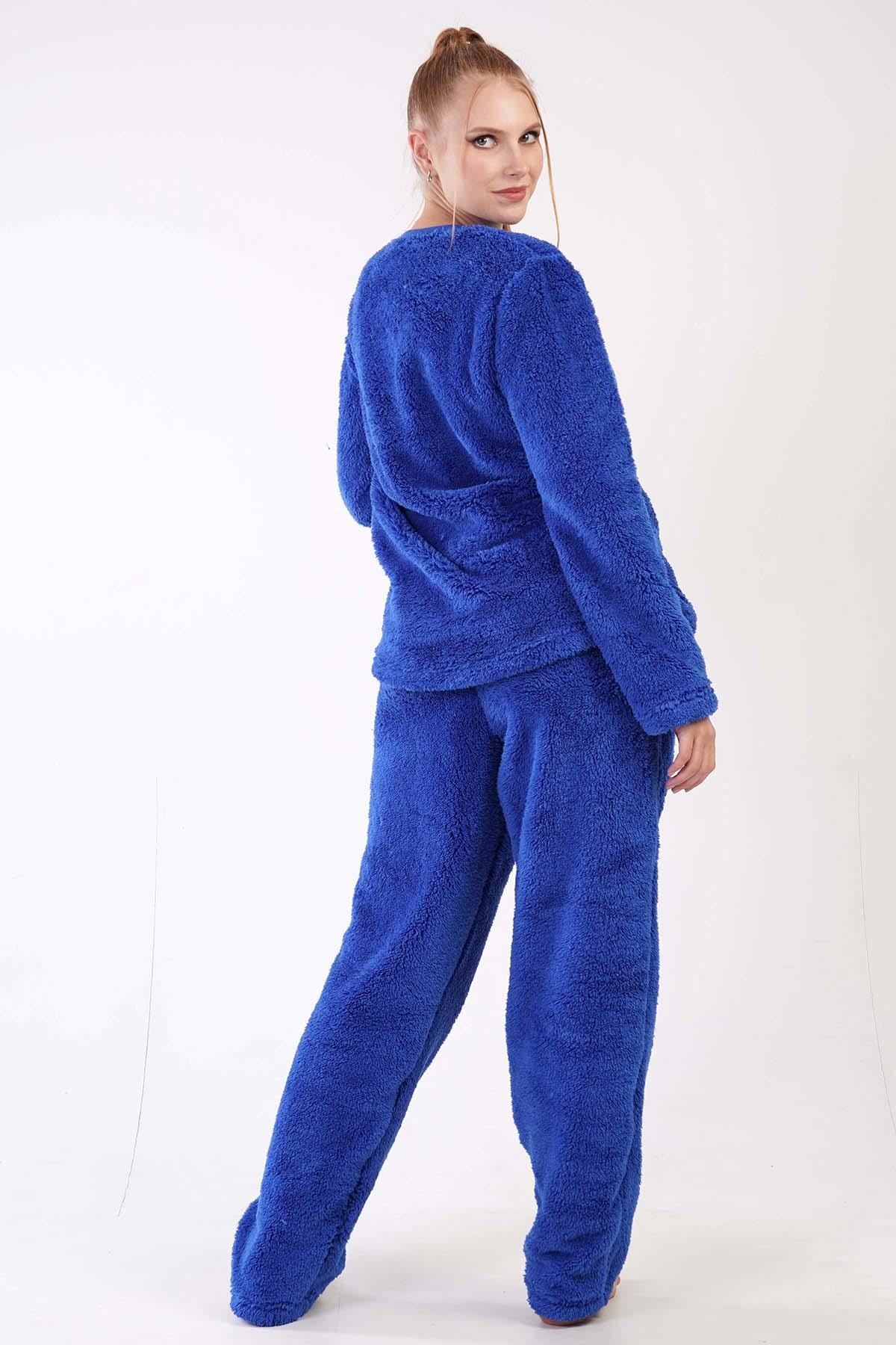 329085Kadın İndigo Renk Uzun Kollu Wellsoft Kumaş Bisiklet Yaka Düz Paça Pijama Takımı C7T2N2503PijamaVienettaKadın İndigo Renk Uzun Kollu Wellsoft Kumaş Bisiklet Yaka Düz Paça Pijama Takımı C7T2N2503