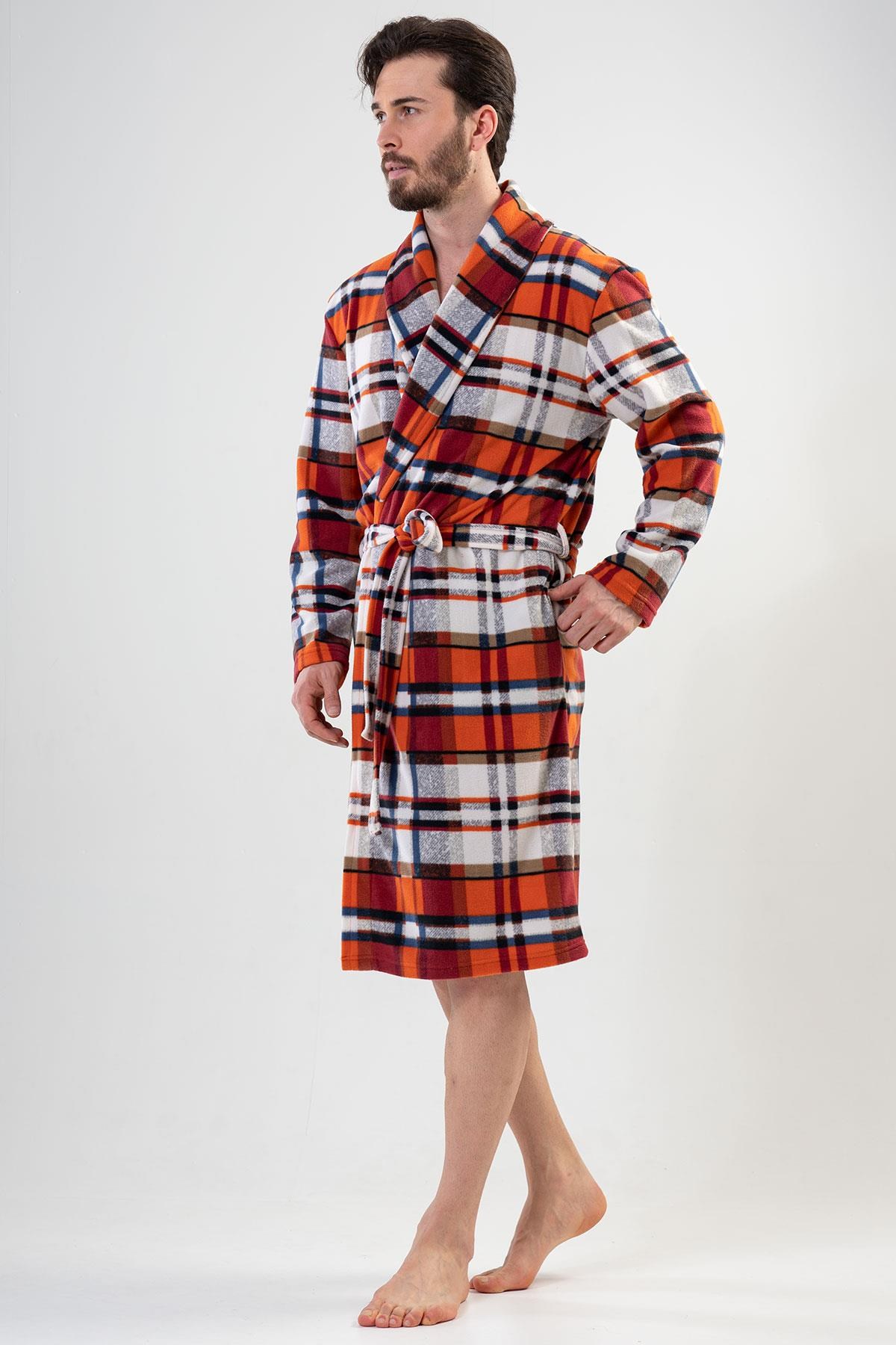 330255Erkek Şal Yaka Kuşaklı Ekose Desenli Polar Sabahlık C2T0N0102SabahlıkVienettaErkek Şal Yaka Kuşaklı Ekose Desenli Polar Sabahlık C2T0N0102