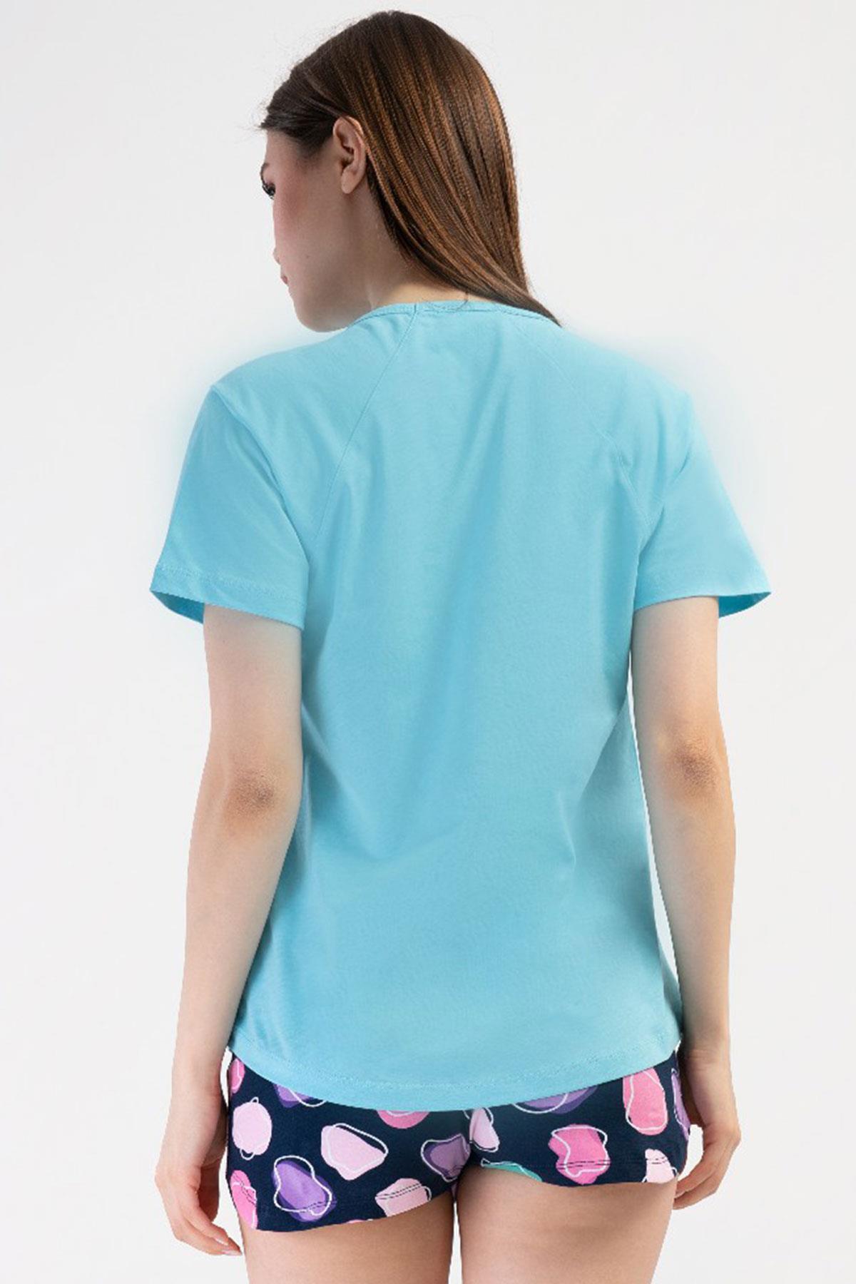 327294Kadın Kısa Kol Turkuaz Şortlu Pijama Takım C1T5N2O804cotonhause.com.tr Online Alışveriş - Sezon İndirimlerini Keşfet Kadın Kısa Kol Turkuaz Şortlu Pijama Takım C1T5N2O804Şortlu TakımVienettaKadın Kısa Kol Turkuaz Şortlu Pijama Takım C1T5N2O804