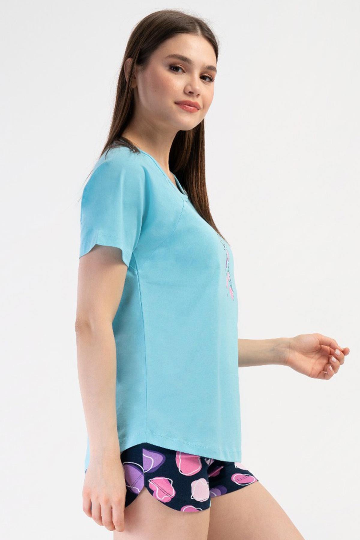 327294Kadın Kısa Kol Turkuaz Şortlu Pijama Takım C1T5N2O804cotonhause.com.tr Online Alışveriş - Sezon İndirimlerini Keşfet Kadın Kısa Kol Turkuaz Şortlu Pijama Takım C1T5N2O804Şortlu TakımVienettaKadın Kısa Kol Turkuaz Şortlu Pijama Takım C1T5N2O804