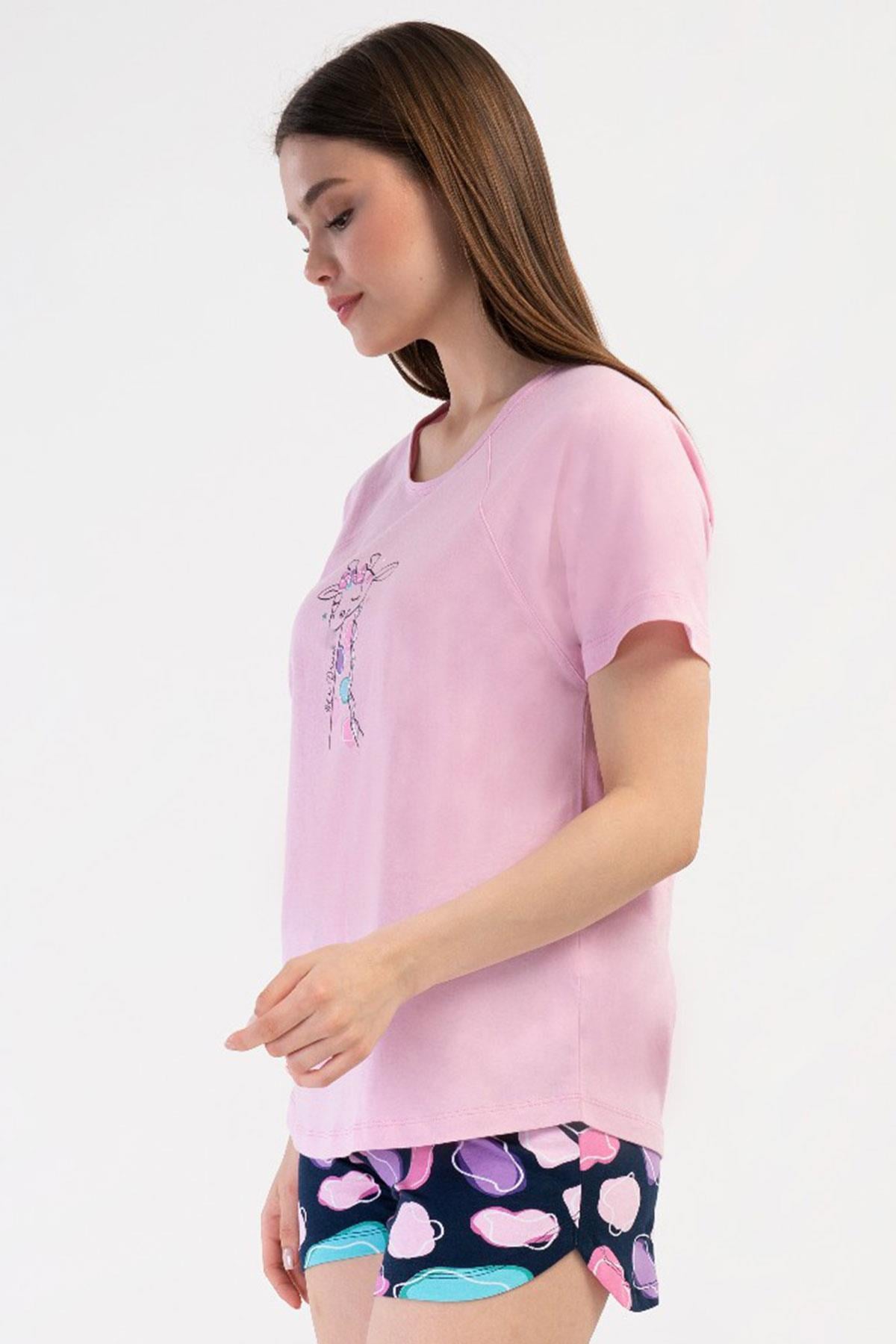 327293Kadın Kısa Kol Pembe Şortlu Pijama Takım C1T5N2O804cotonhause.com.tr Online Alışveriş - Sezon İndirimlerini Keşfet Kadın Kısa Kol Pembe Şortlu Pijama Takım C1T5N2O804Şortlu TakımVienettaKadın Kısa Kol Pembe Şortlu Pijama Takım C1T5N2O804