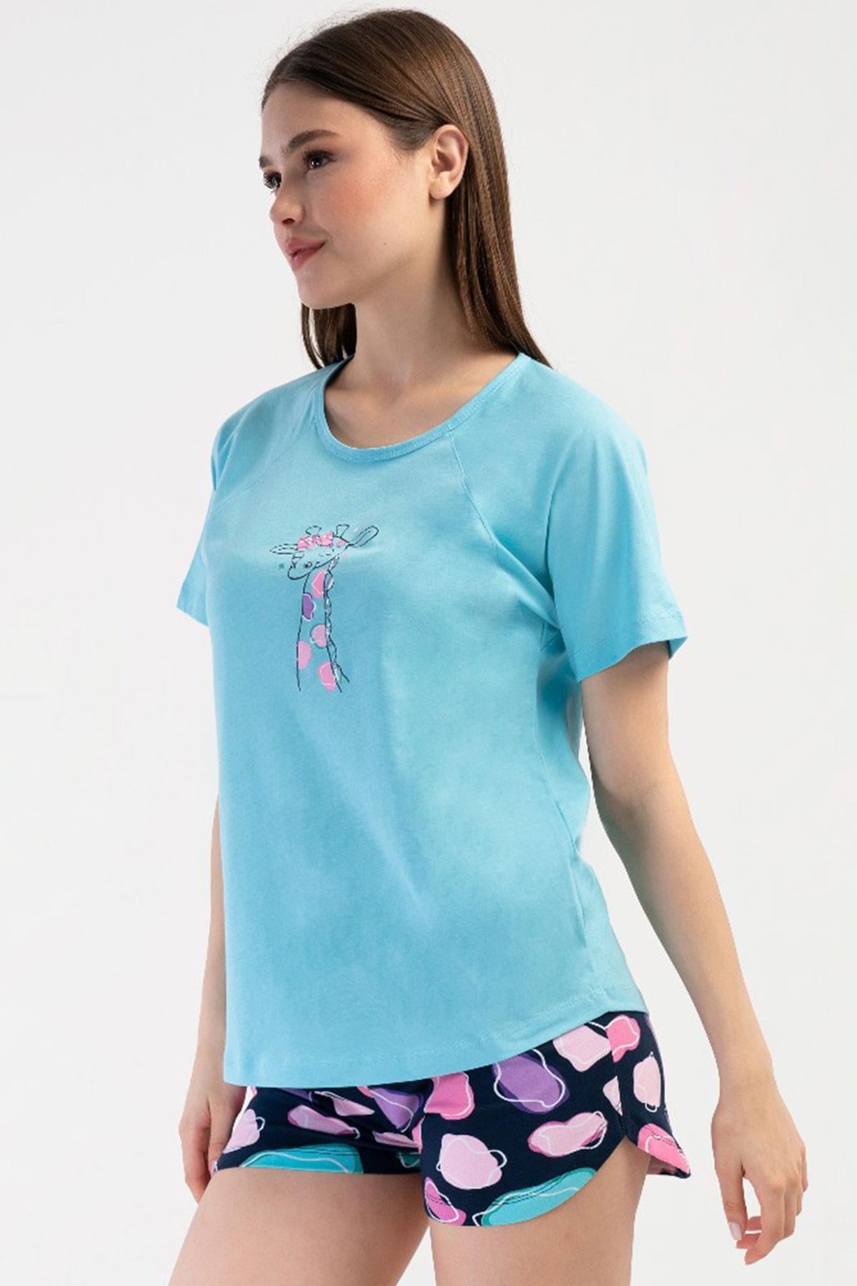 327294Kadın Kısa Kol Turkuaz Şortlu Pijama Takım C1T5N2O804cotonhause.com.tr Online Alışveriş - Sezon İndirimlerini Keşfet Kadın Kısa Kol Turkuaz Şortlu Pijama Takım C1T5N2O804Şortlu TakımVienettaKadın Kısa Kol Turkuaz Şortlu Pijama Takım C1T5N2O804