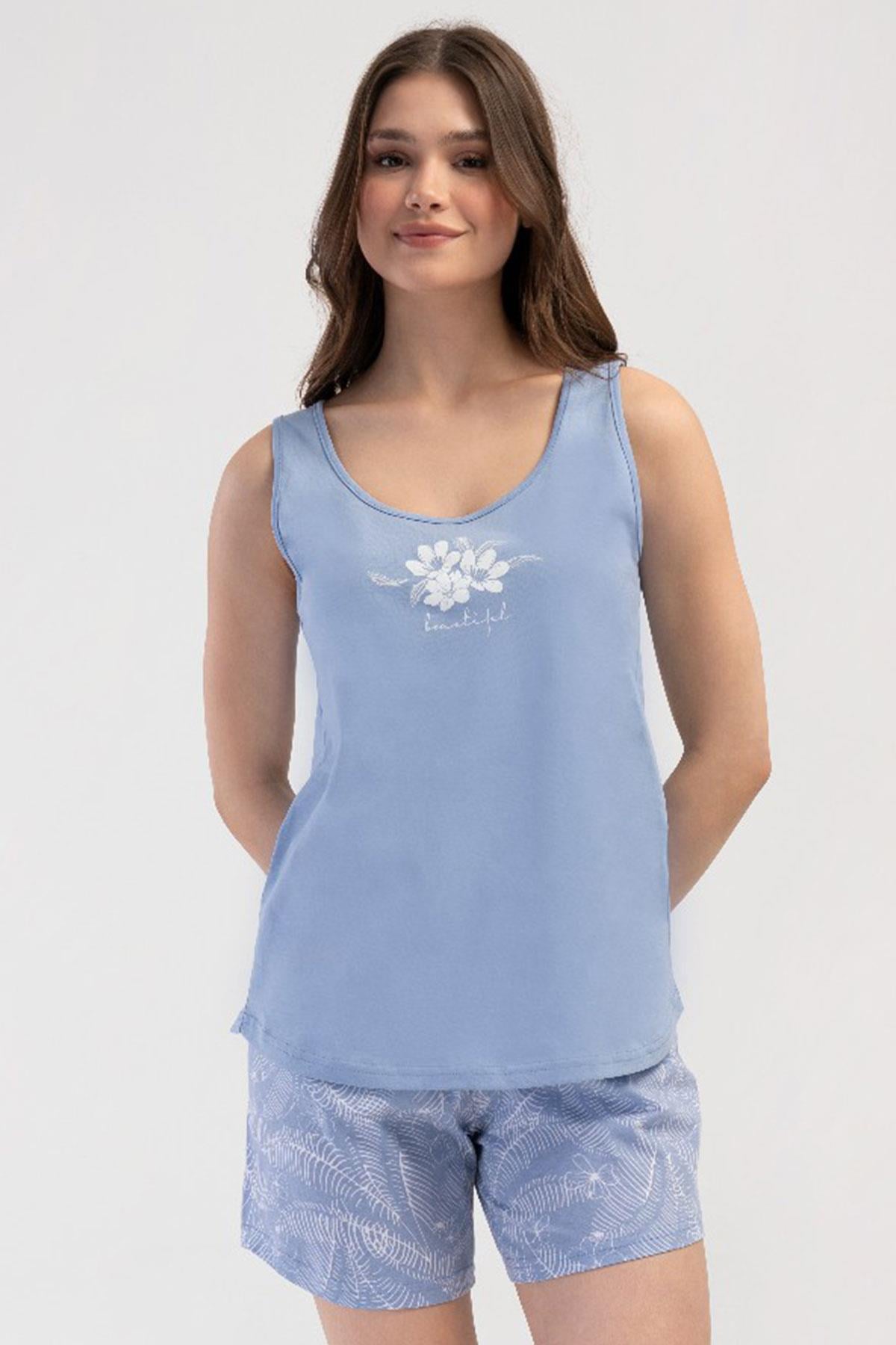 327305Kadın Geniş Askı Mavi Şortlu Pijama Takım C4T2N3O804cotonhause.com.tr Online Alışveriş - Sezon İndirimlerini Keşfet Kadın Geniş Askı Mavi Şortlu Pijama Takım C4T2N3O804Şortlu TakımVienettaKadın Geniş Askı Mavi Şortlu Pijama Takım C4T2N3O804