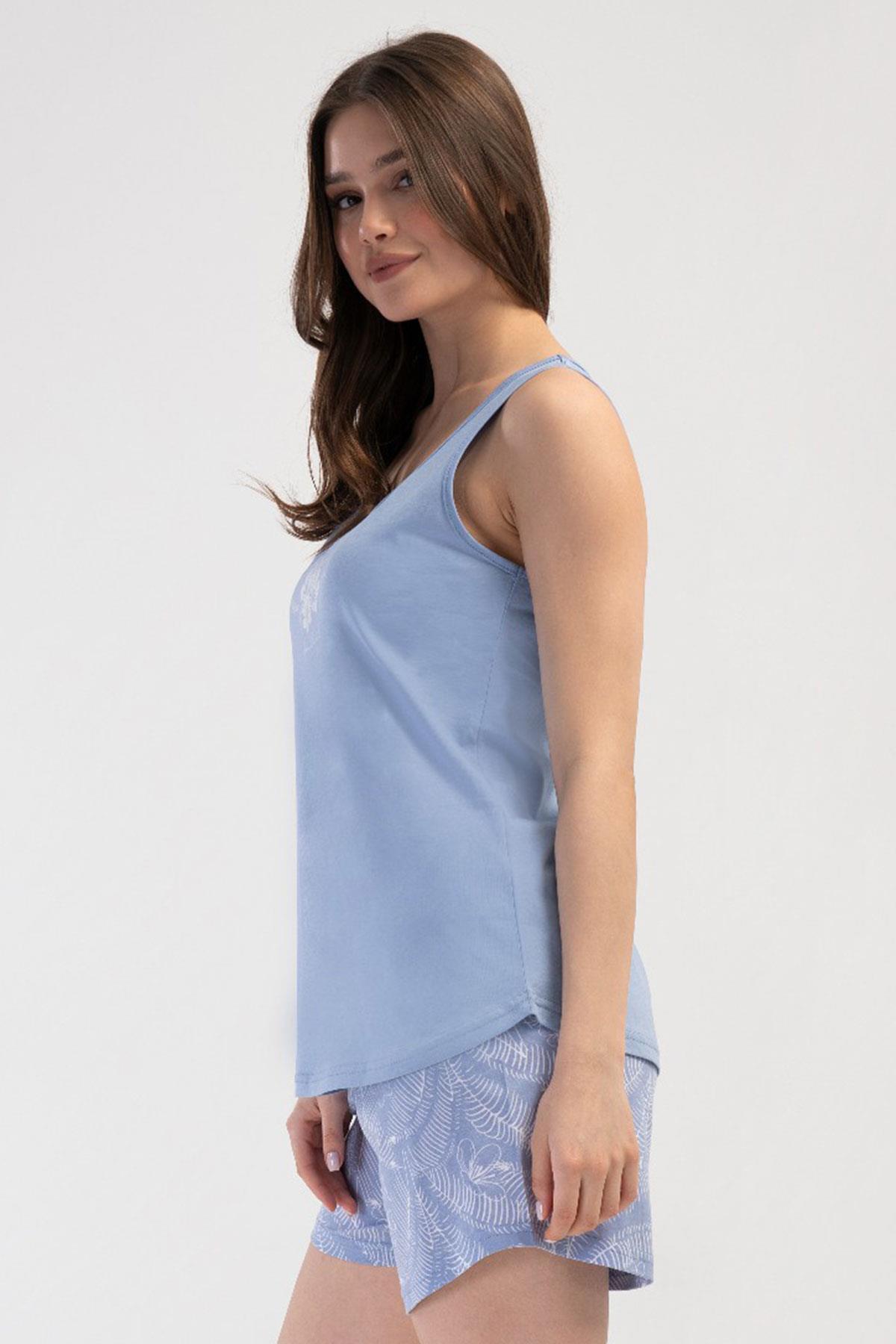 327305Kadın Geniş Askı Mavi Şortlu Pijama Takım C4T2N3O804cotonhause.com.tr Online Alışveriş - Sezon İndirimlerini Keşfet Kadın Geniş Askı Mavi Şortlu Pijama Takım C4T2N3O804Şortlu TakımVienettaKadın Geniş Askı Mavi Şortlu Pijama Takım C4T2N3O804