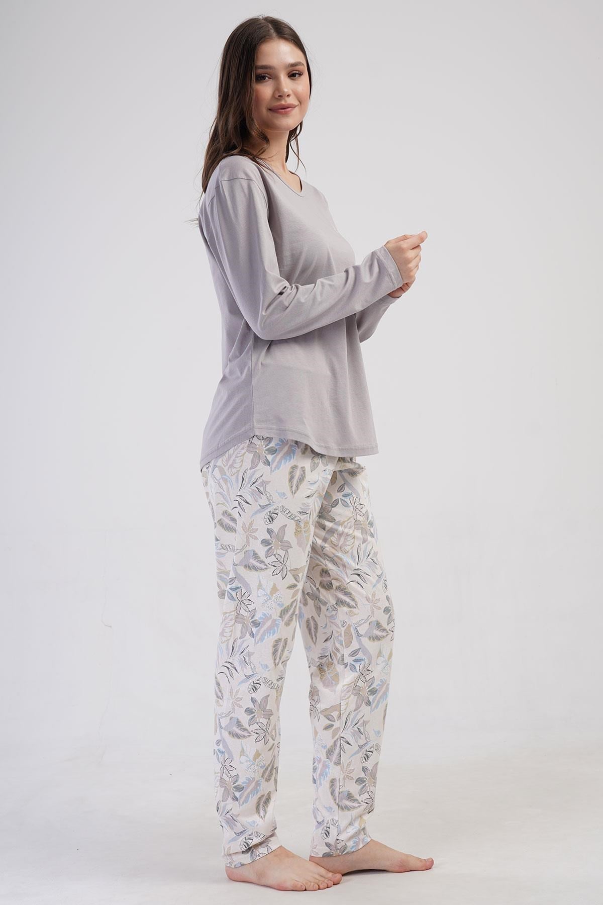 327332Kadın Büyük Beden Uzun Kol Gri Pijama Takımı C6T1N0O014cotonhause.com.tr Online Alışveriş - Sezon İndirimlerini Keşfet Kadın Büyük Beden Uzun Kol Gri Pijama Takımı C6T1N0O014Uzun Kol PijamaVienettaKadın Büyük Beden Uzun Kol Gri Pijama Takımı C6T1N0O014