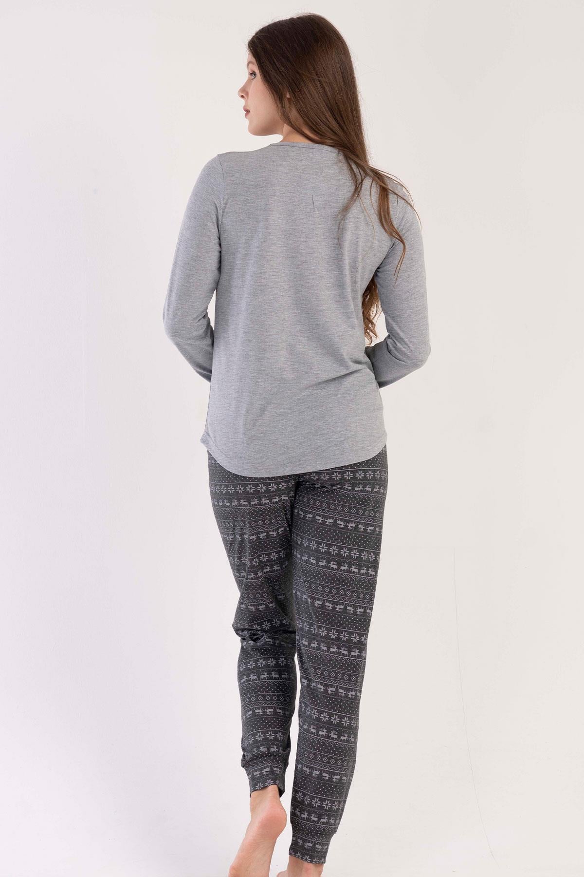 327263Kadın Uzun Kol Gri Pijama Takımı C0T9N0O403cotonhause.com.tr Online Alışveriş - Sezon İndirimlerini Keşfet Kadın Uzun Kol Gri Pijama Takımı C0T9N0O403Uzun Kol PijamaVienettaKadın Uzun Kol Gri Pijama Takımı C0T9N0O403