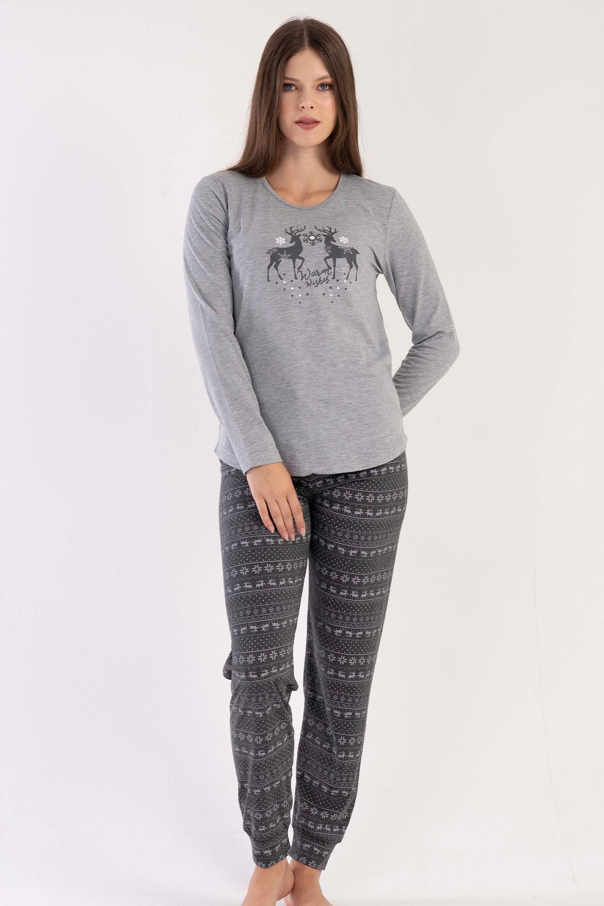 327263Kadın Uzun Kol Gri Pijama Takımı C0T9N0O403cotonhause.com.tr Online Alışveriş - Sezon İndirimlerini Keşfet Kadın Uzun Kol Gri Pijama Takımı C0T9N0O403Uzun Kol PijamaVienettaKadın Uzun Kol Gri Pijama Takımı C0T9N0O403