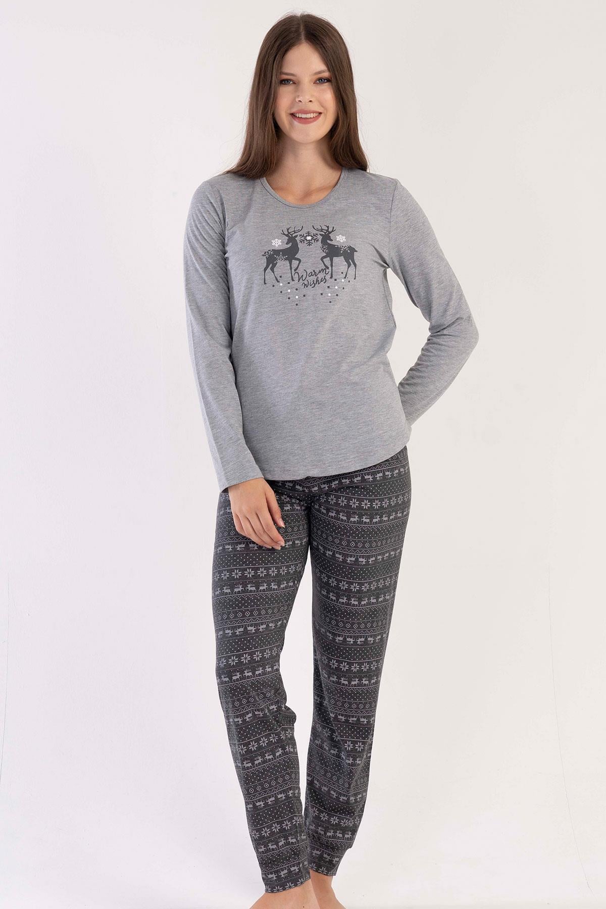 327263Kadın Uzun Kol Gri Pijama Takımı C0T9N0O403cotonhause.com.tr Online Alışveriş - Sezon İndirimlerini Keşfet Kadın Uzun Kol Gri Pijama Takımı C0T9N0O403Uzun Kol PijamaVienettaKadın Uzun Kol Gri Pijama Takımı C0T9N0O403