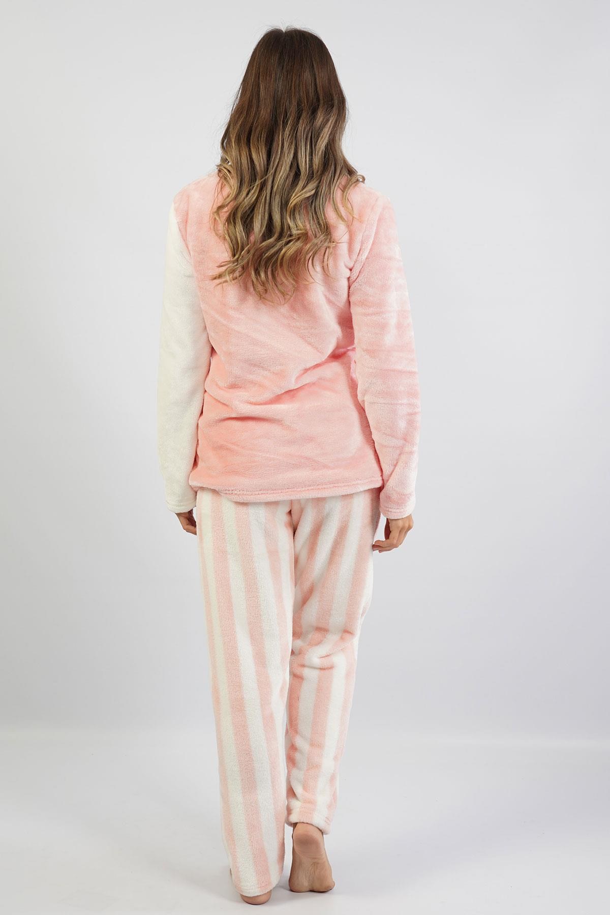 330794Kadın Uzun Kollu Polarlı Rosebloom Pijama Takımı C6T7N0301Uzun Kol PijamaVienettaKadın Uzun Kollu Polarlı Rosebloom Pijama Takımı C6T7N0301