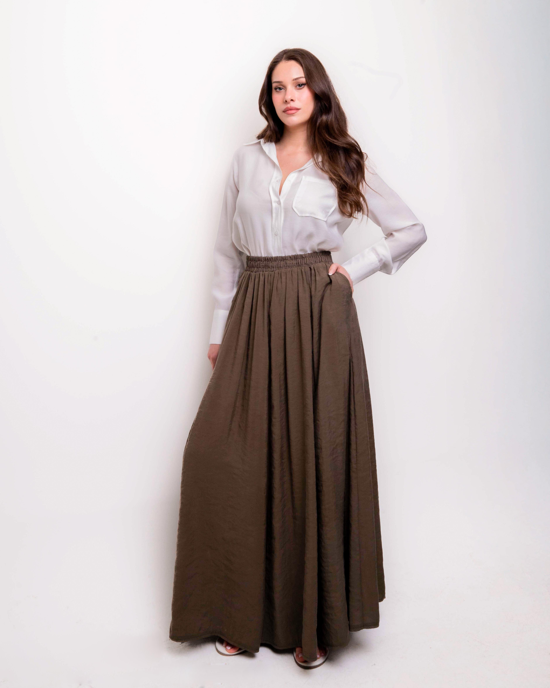 Cannes Modal Maxi Etek-Haki