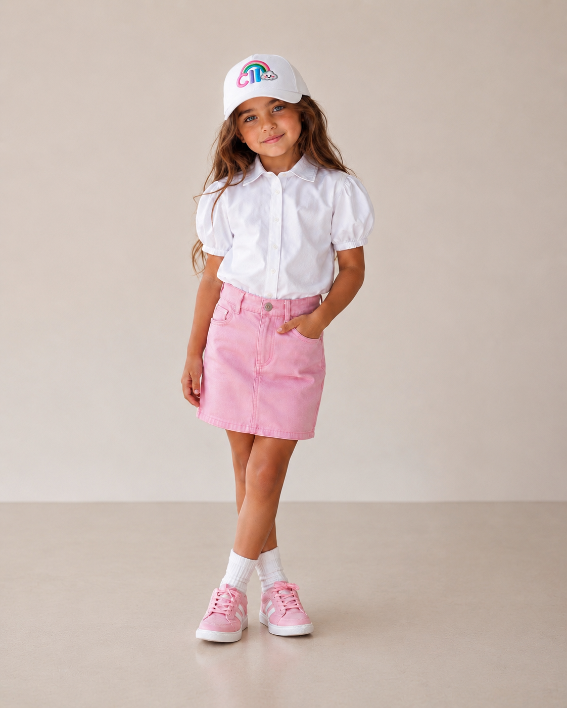 CII Mini Gabardin Şapka- Kız Çocuk
