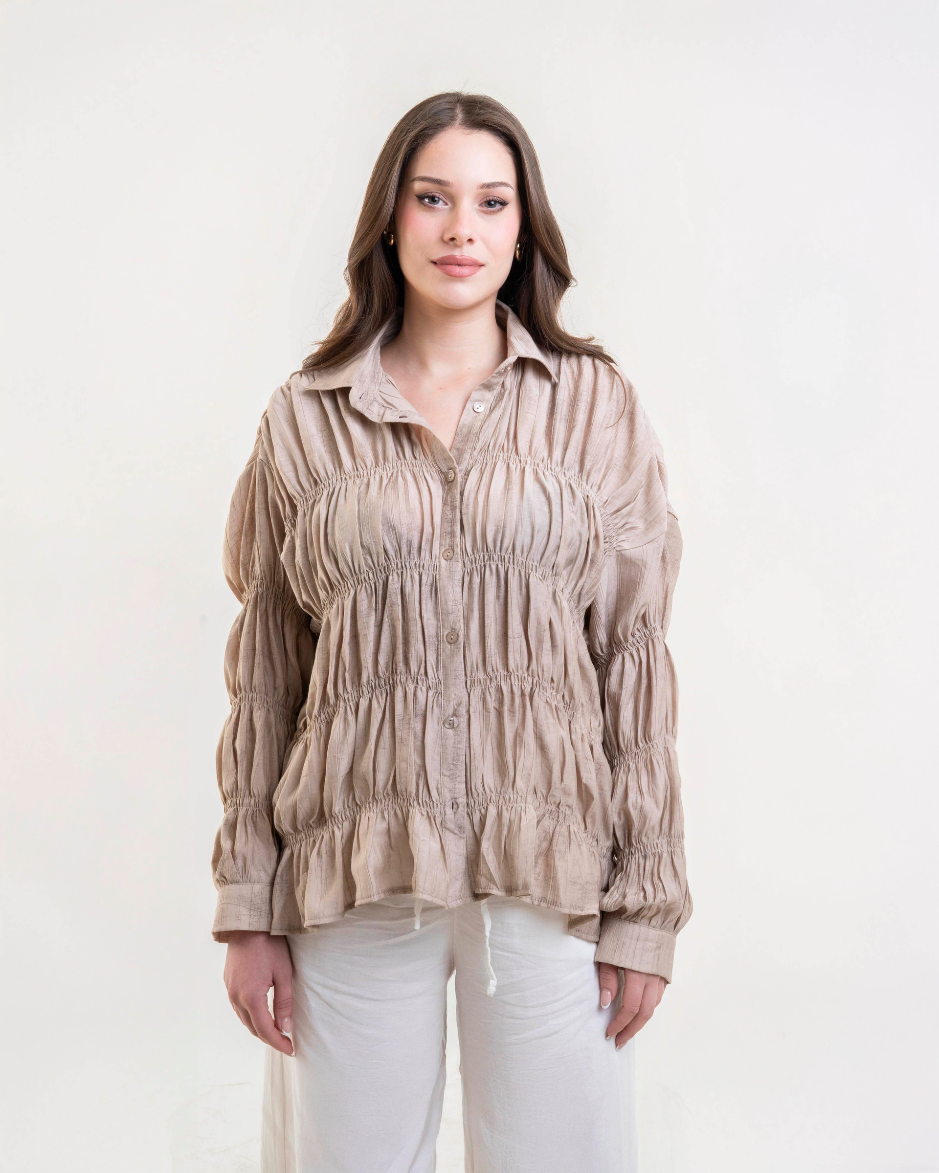 Verona Gipeli Gömlek-Bej