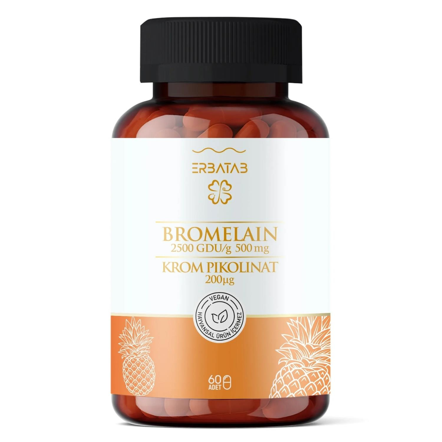 Erbatab Bromelain Krompikolinat 60 Kapsül