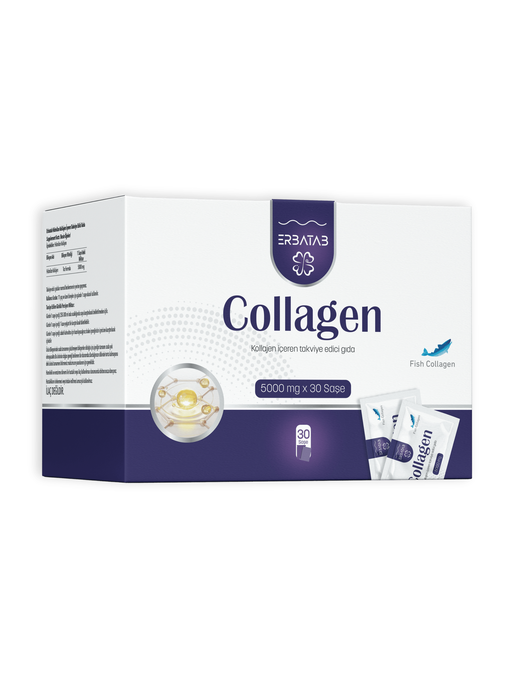 Erbatab Hidrolize Kollajen 5000 mg 30 Saşe 