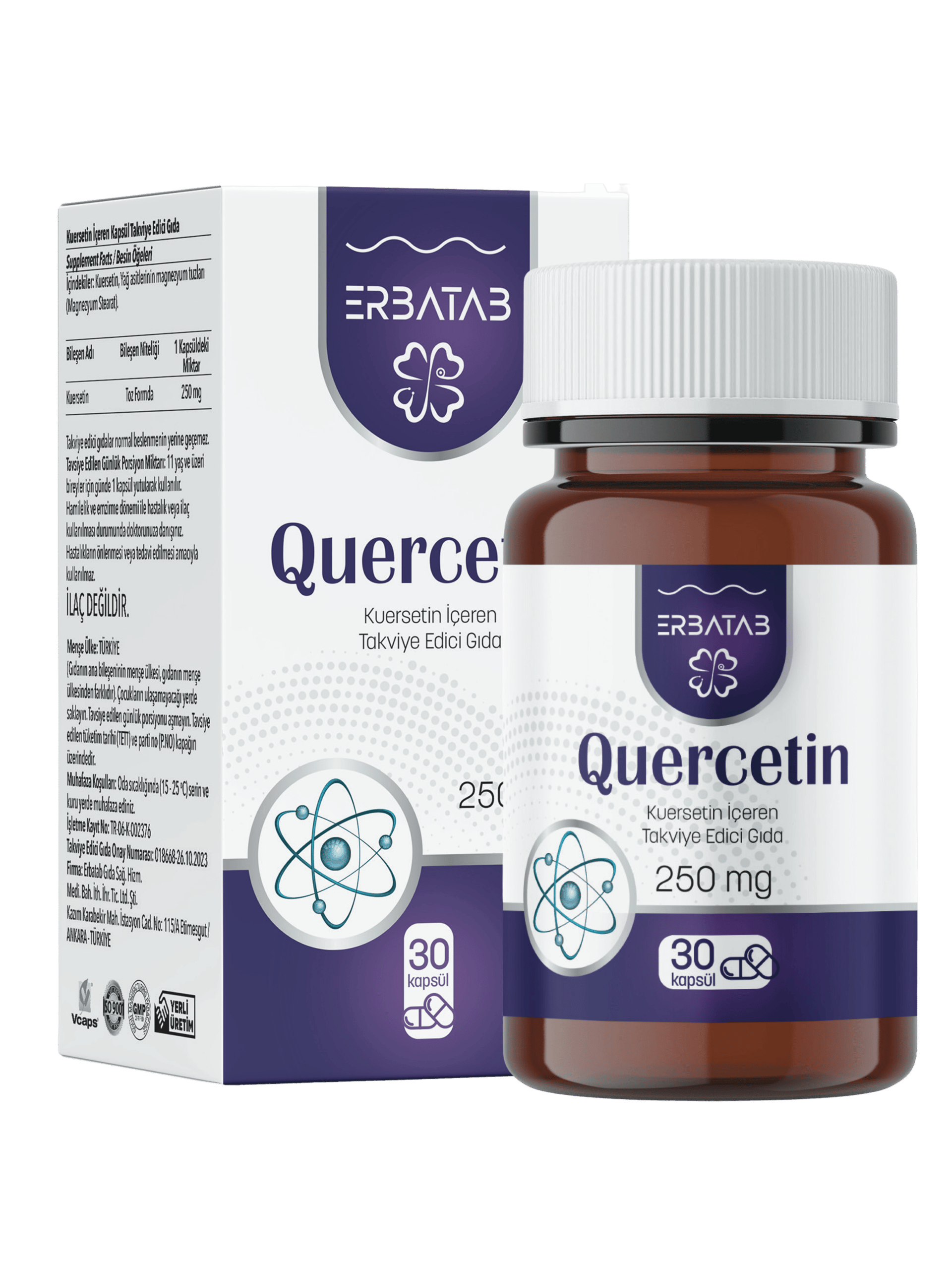 Erbatab Quercetin 30 Kapsül 