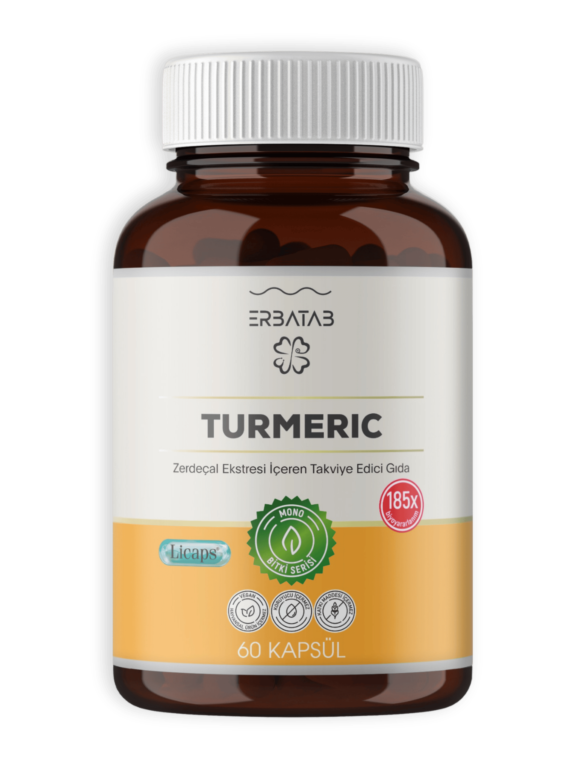 Erbatab Zerdeçal Curcumin Ekstresi 30 Kapsül Licap s®