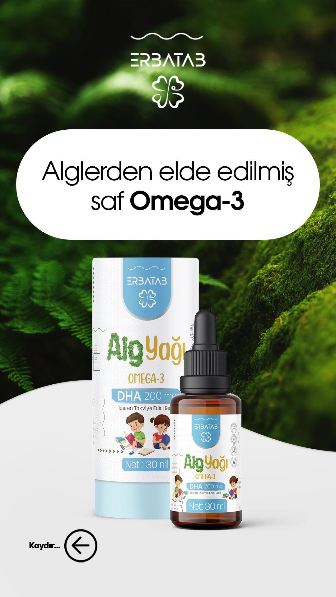 Erbatab Alg Yağı Omega 3 30 ml