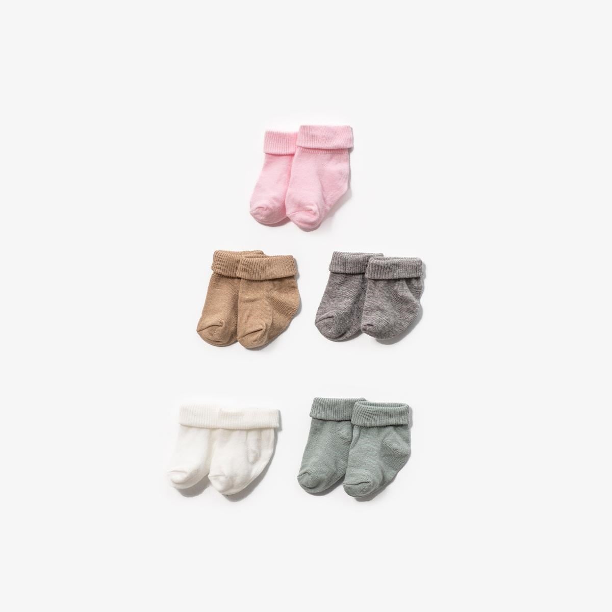 UNISEX 0/3-3/6 AY 5Lİ ÇORAP 12Lİ KUTU