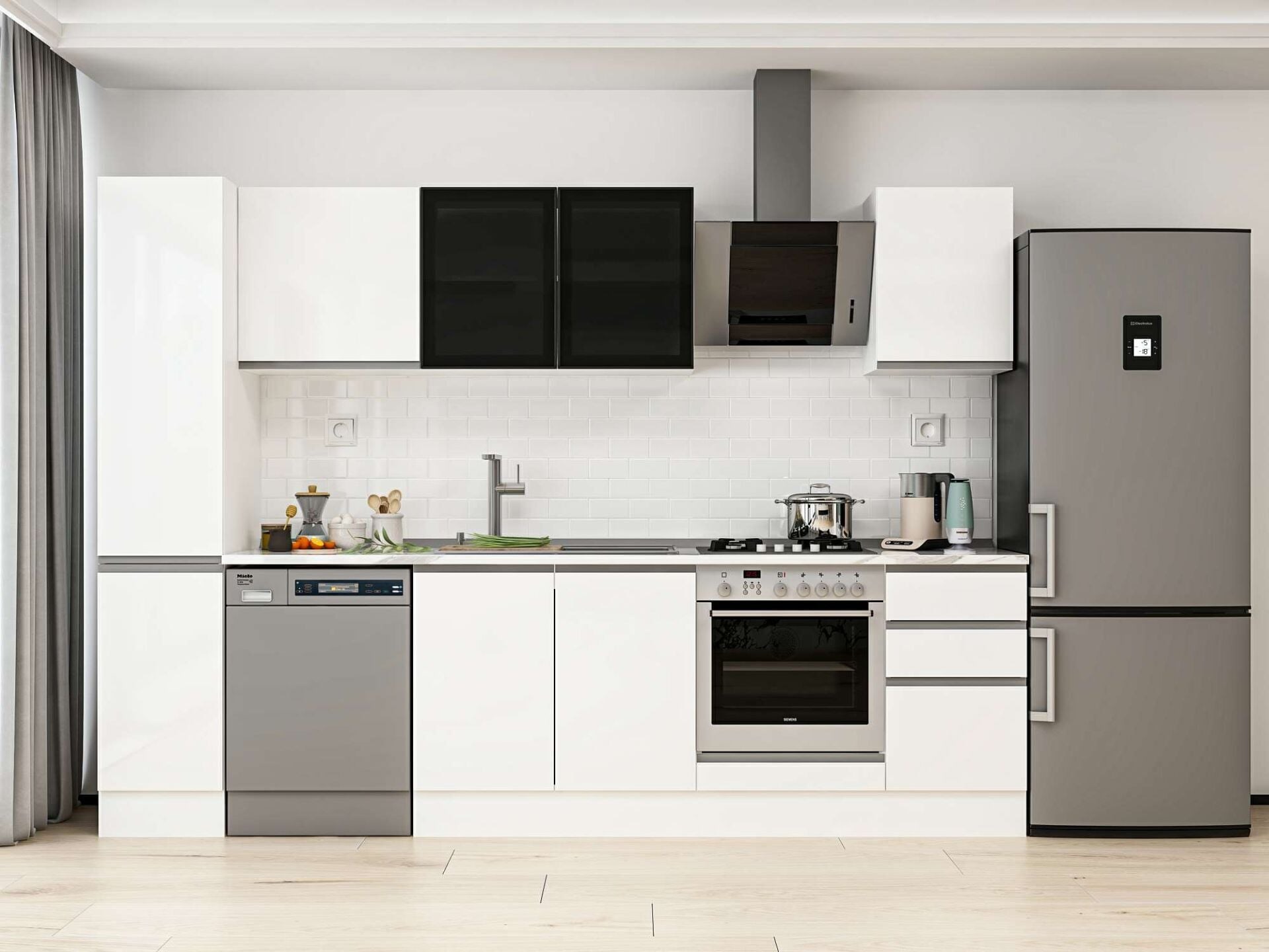 Alvinka 285X210 Cm High Gloss Mutfak Dolabı Mb-E80B40S45-3