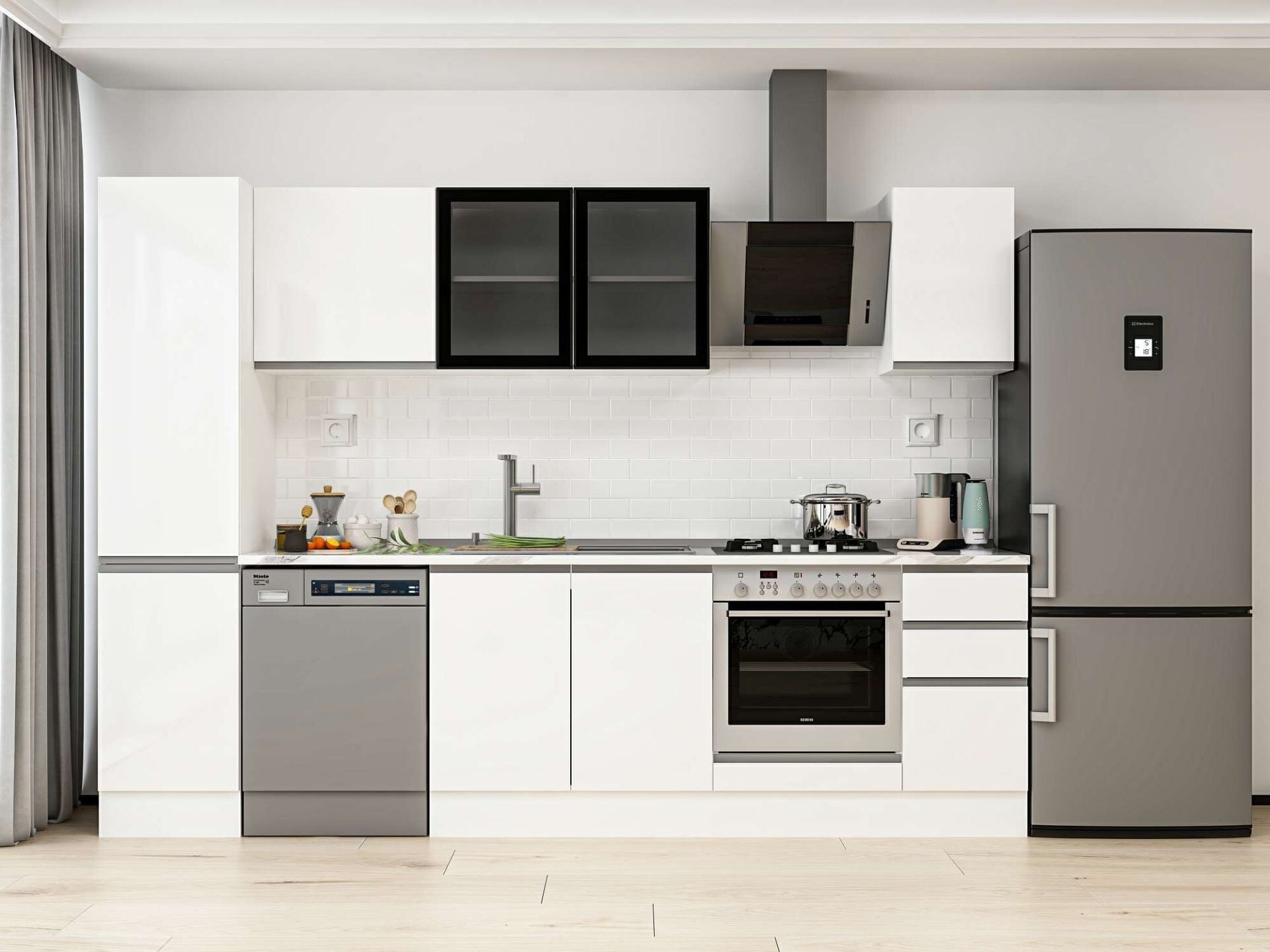 Alvinka 285X210 Cm High Gloss Mutfak Dolabı Mb-E80B45S40-3