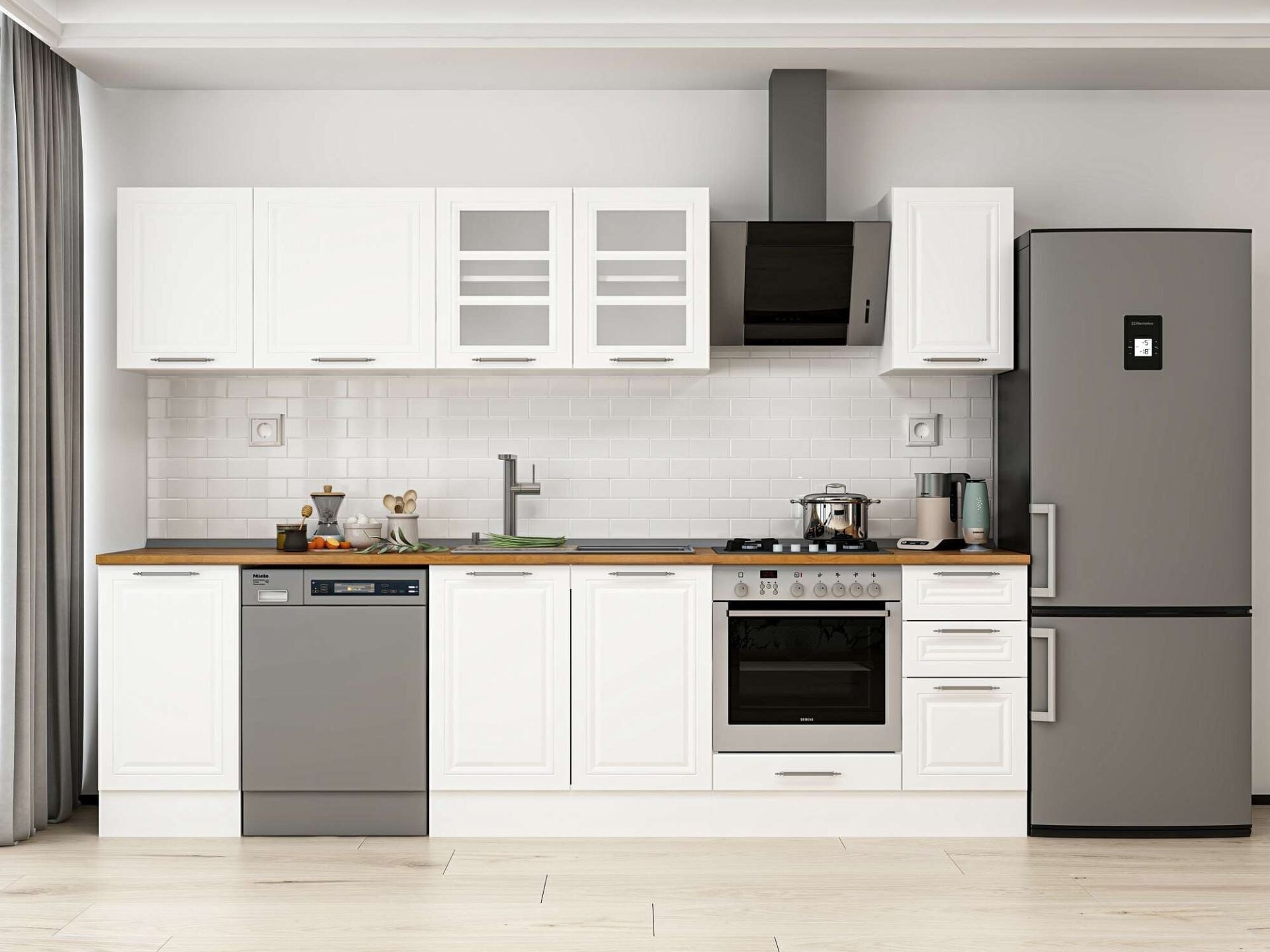 Alvinka 285X210 Cm Klasik Mebran Mutfak Dolabı M-E80S45S40-3