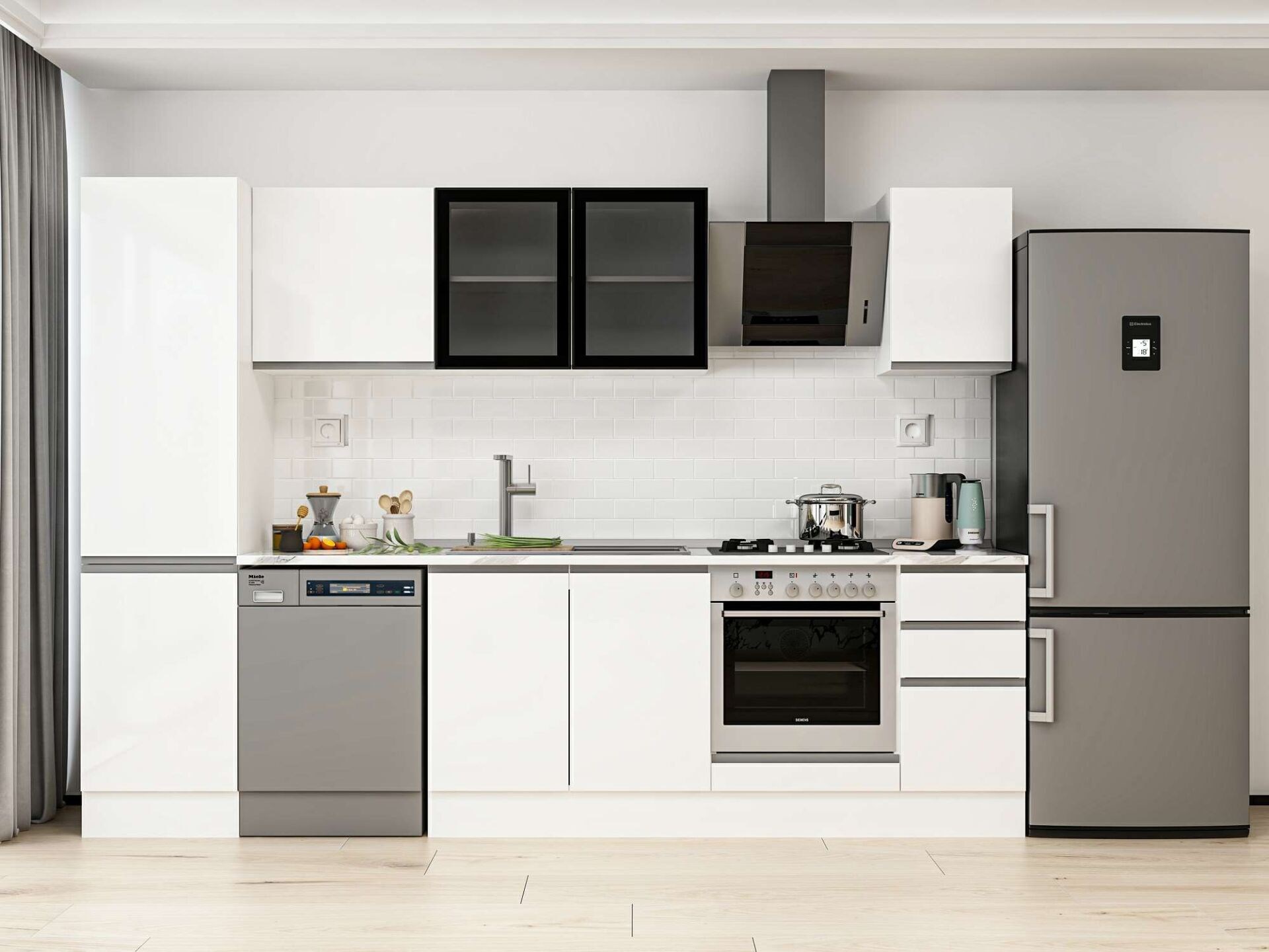 Alvinka 290X210 Cm High Gloss Mutfak Dolabı Mb-E80B50S40-3