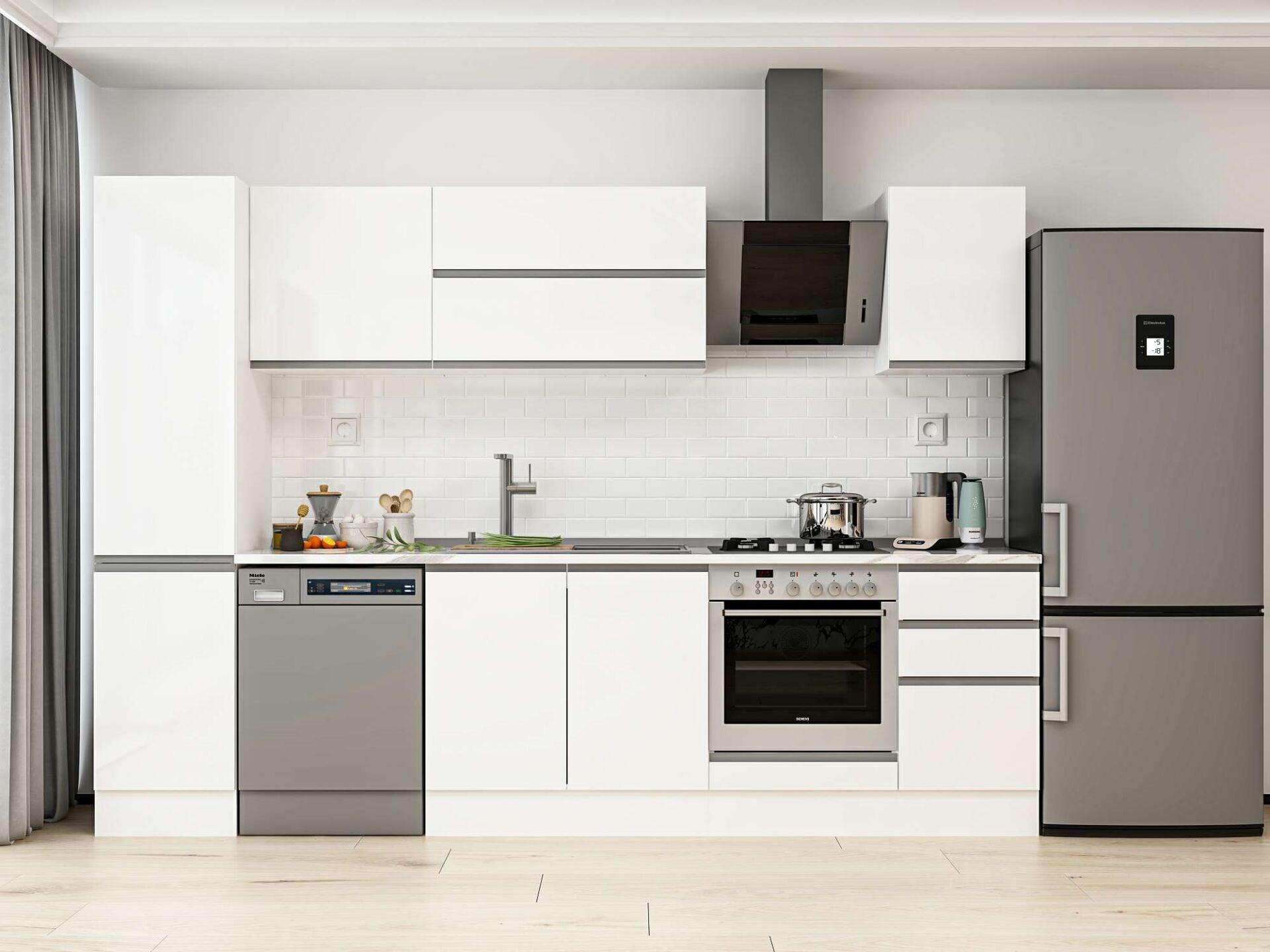 Alvinka 290X210 Cm High Gloss Mutfak Dolabı Mb-E80B45S45-2