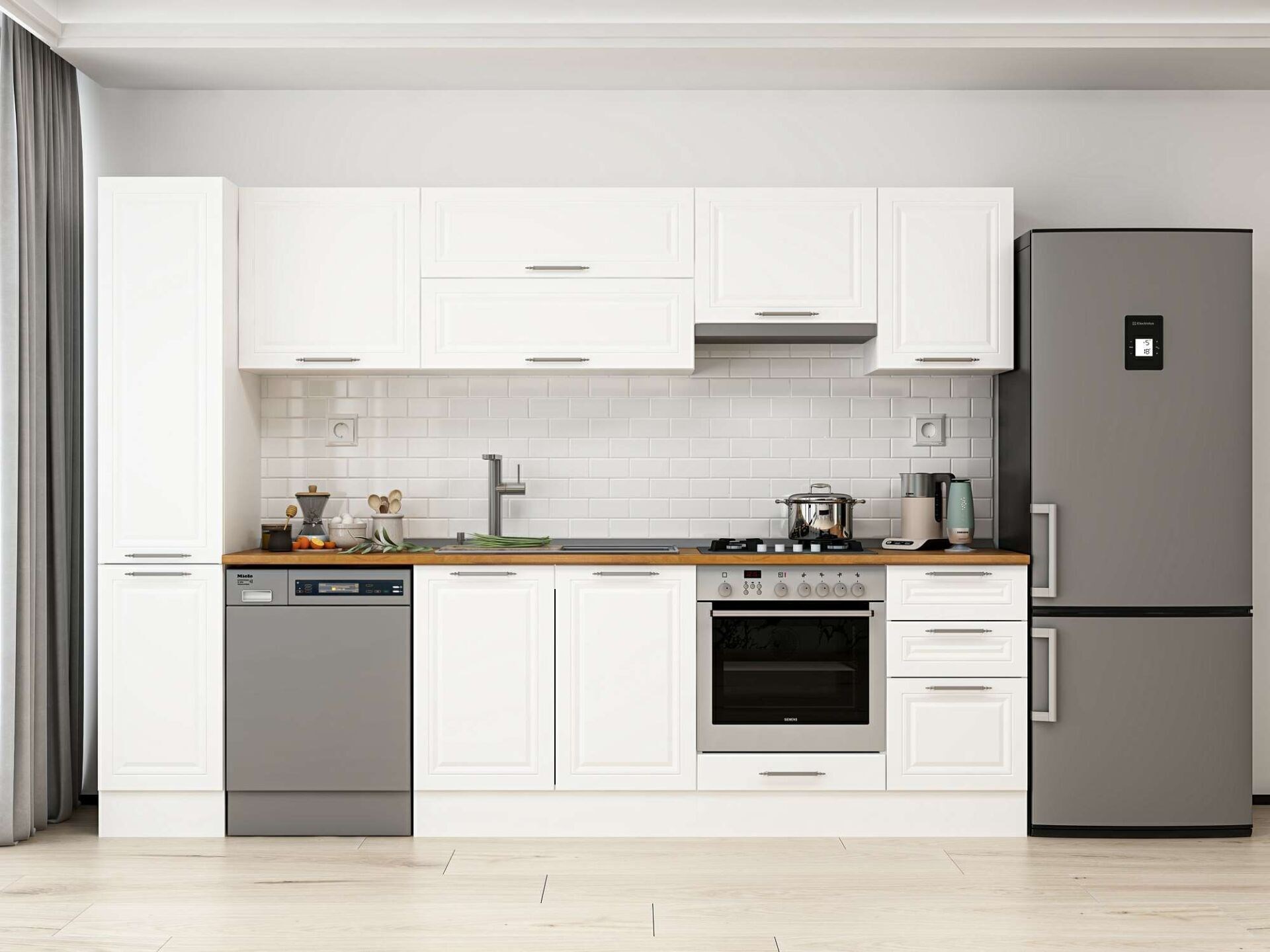 Alvinka 295X210 Cm Klasik Mebran Mutfak Dolabı Mb-E90B40S45-1